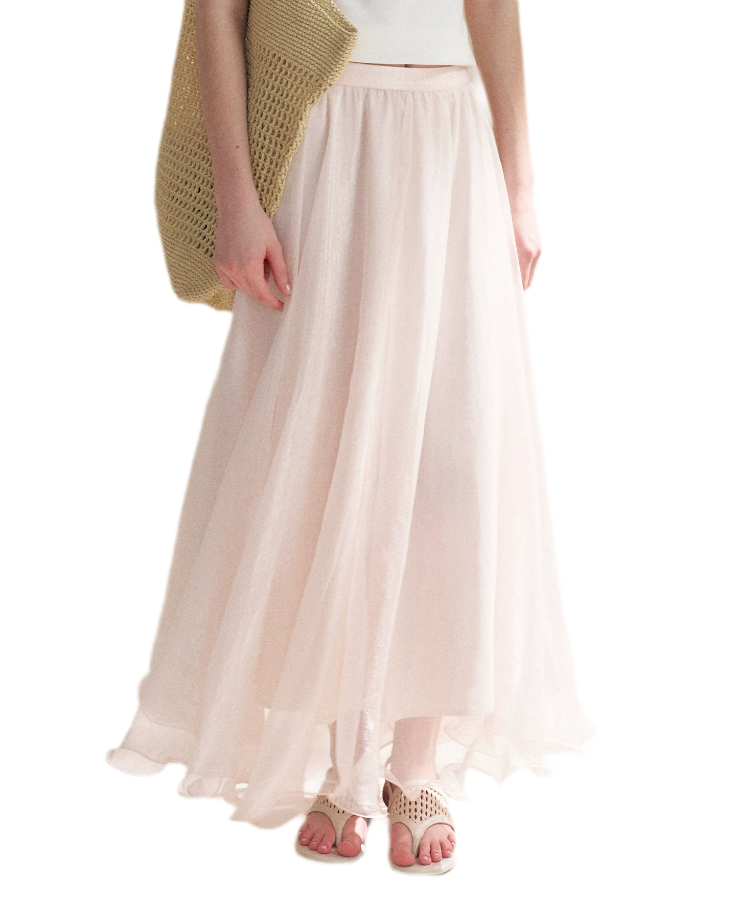 Sakura and Spring Stream A-Line Skirt