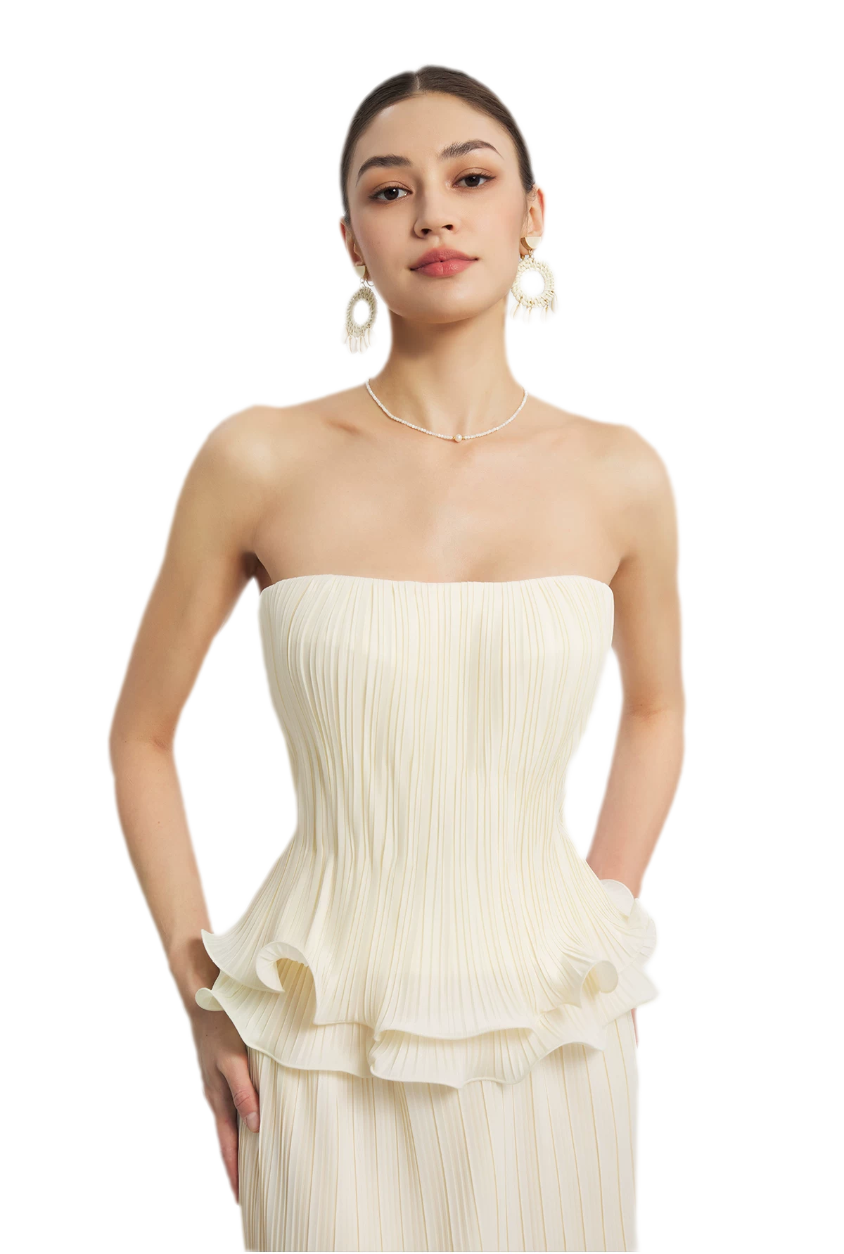 Cloud Pleated Corset Top