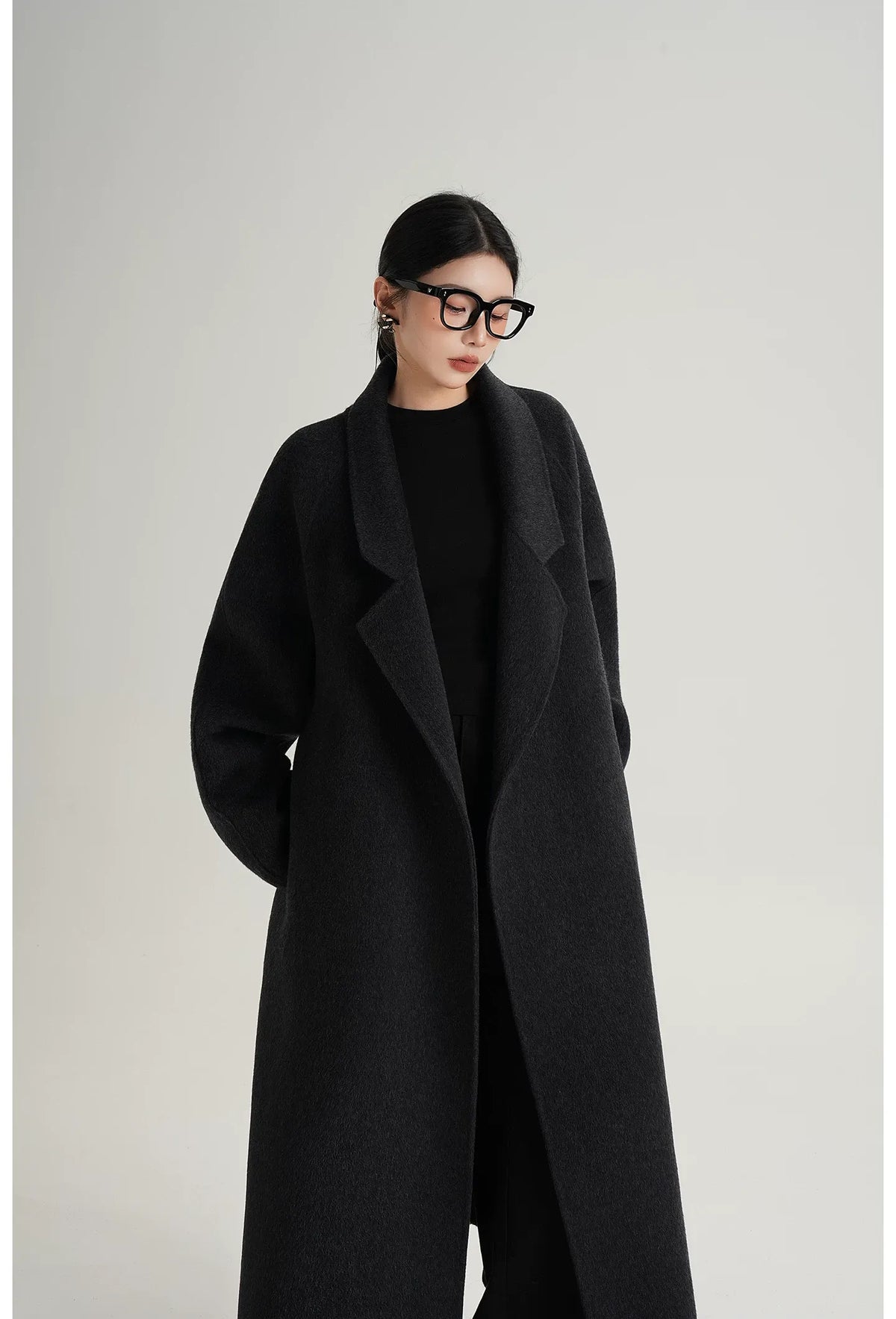 Hand-Sewn Belted Wool Coat