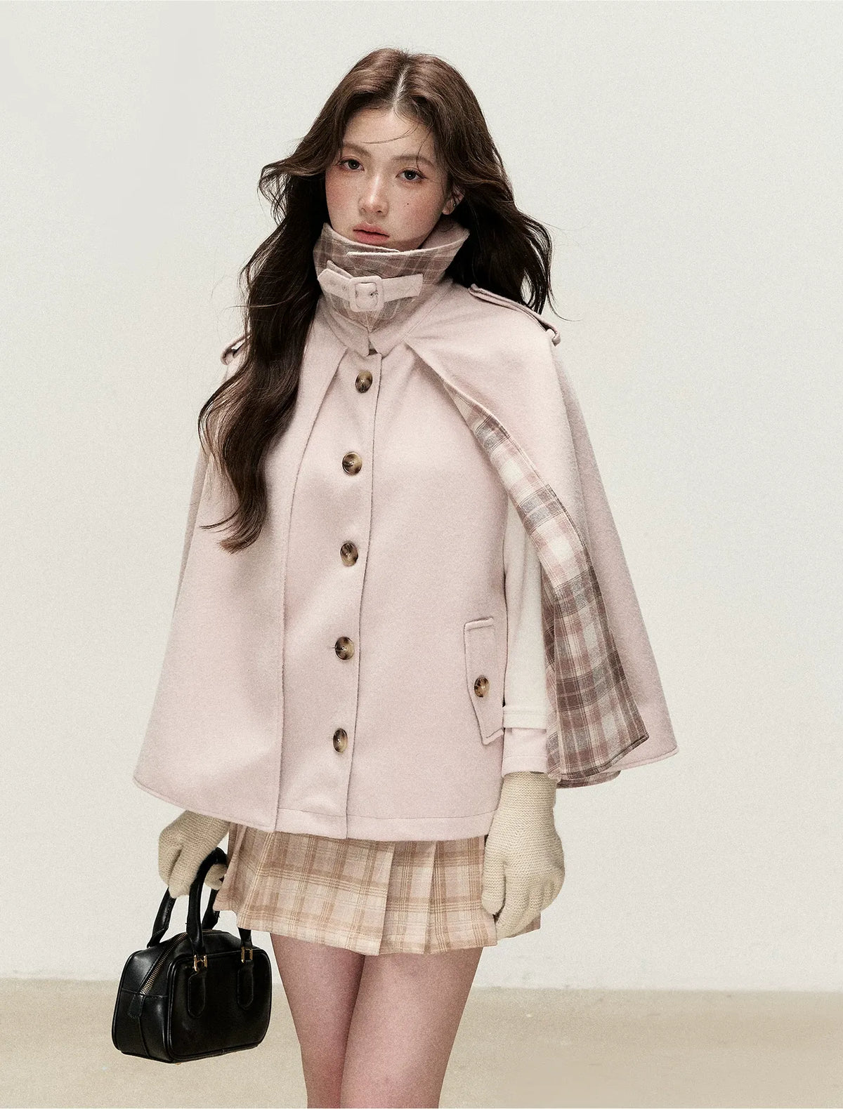 720g Wool Blend Cape Coat