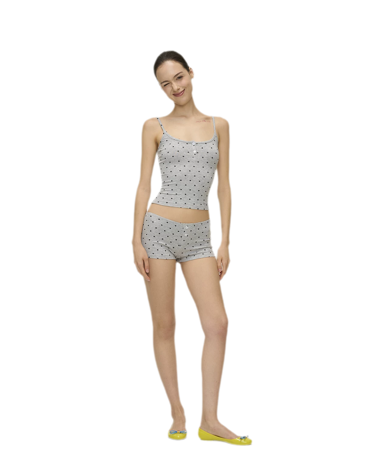 Polka Dot Embroidered Set
