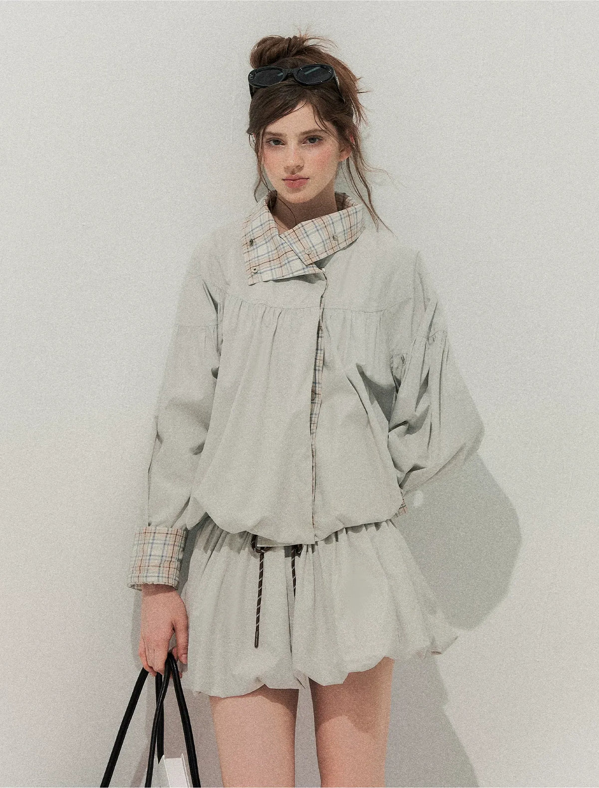 Cotton Plaid Cocoon Set
