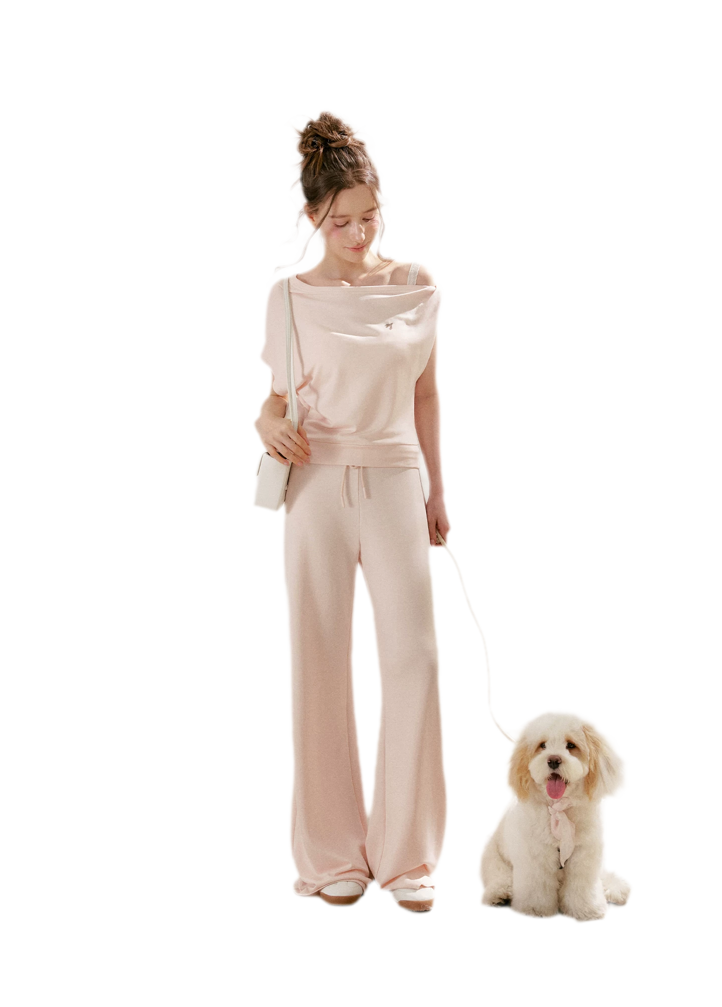 Airy Layered Lace Drawstring Pants
