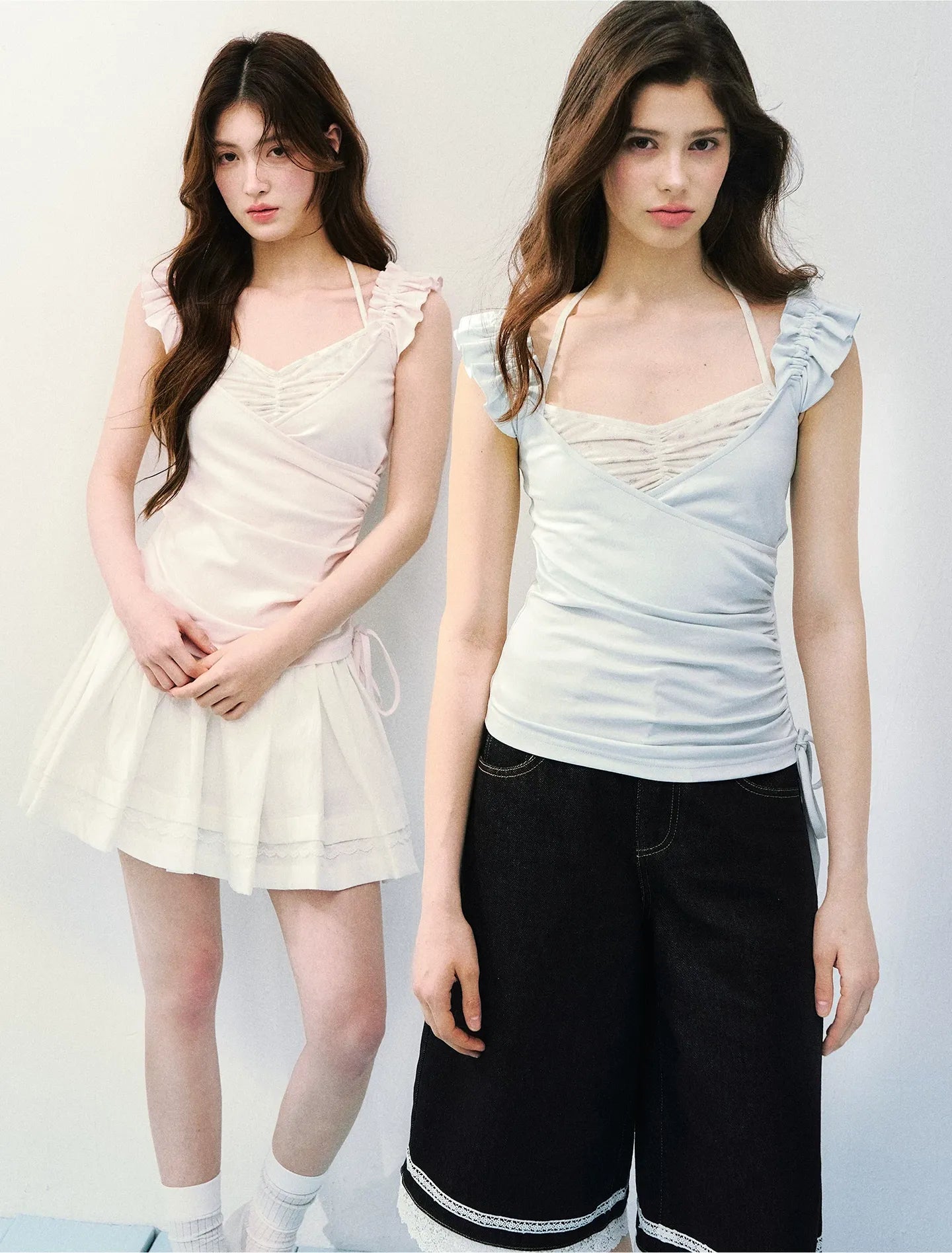 Two-in-One Ruffle Sleeve T-Shirt