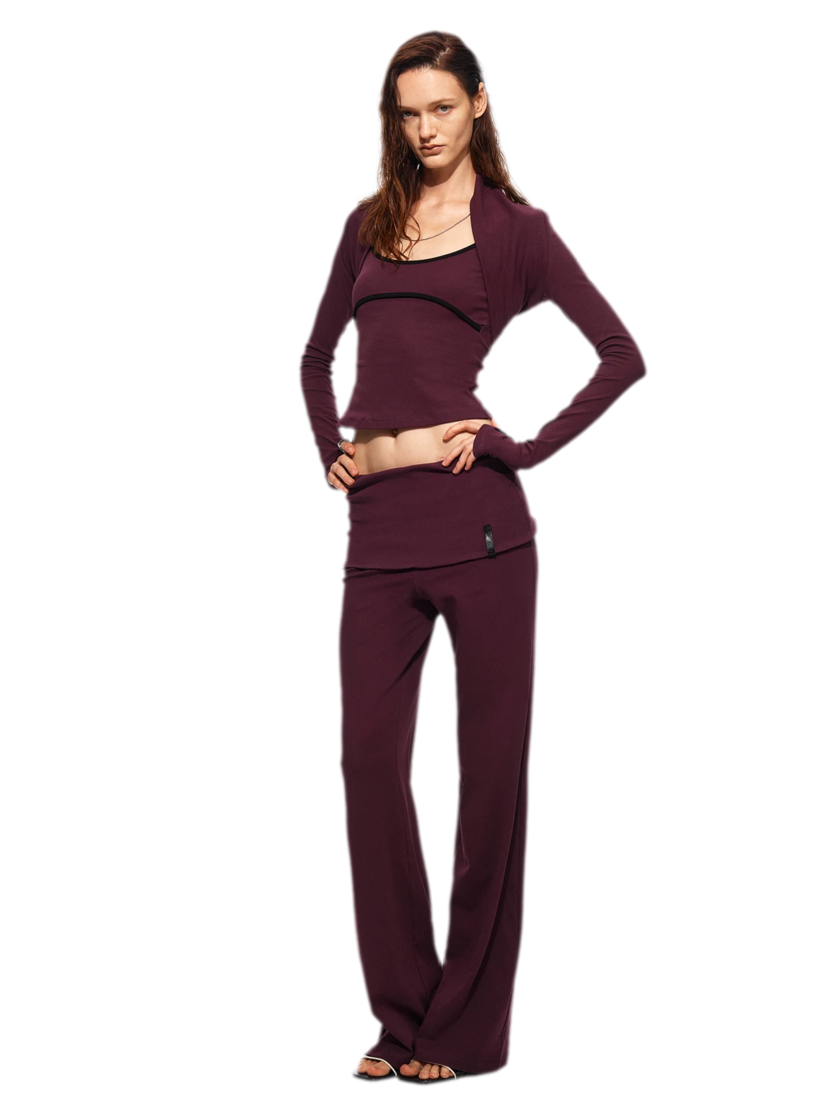 Contrast Cami Pants Set