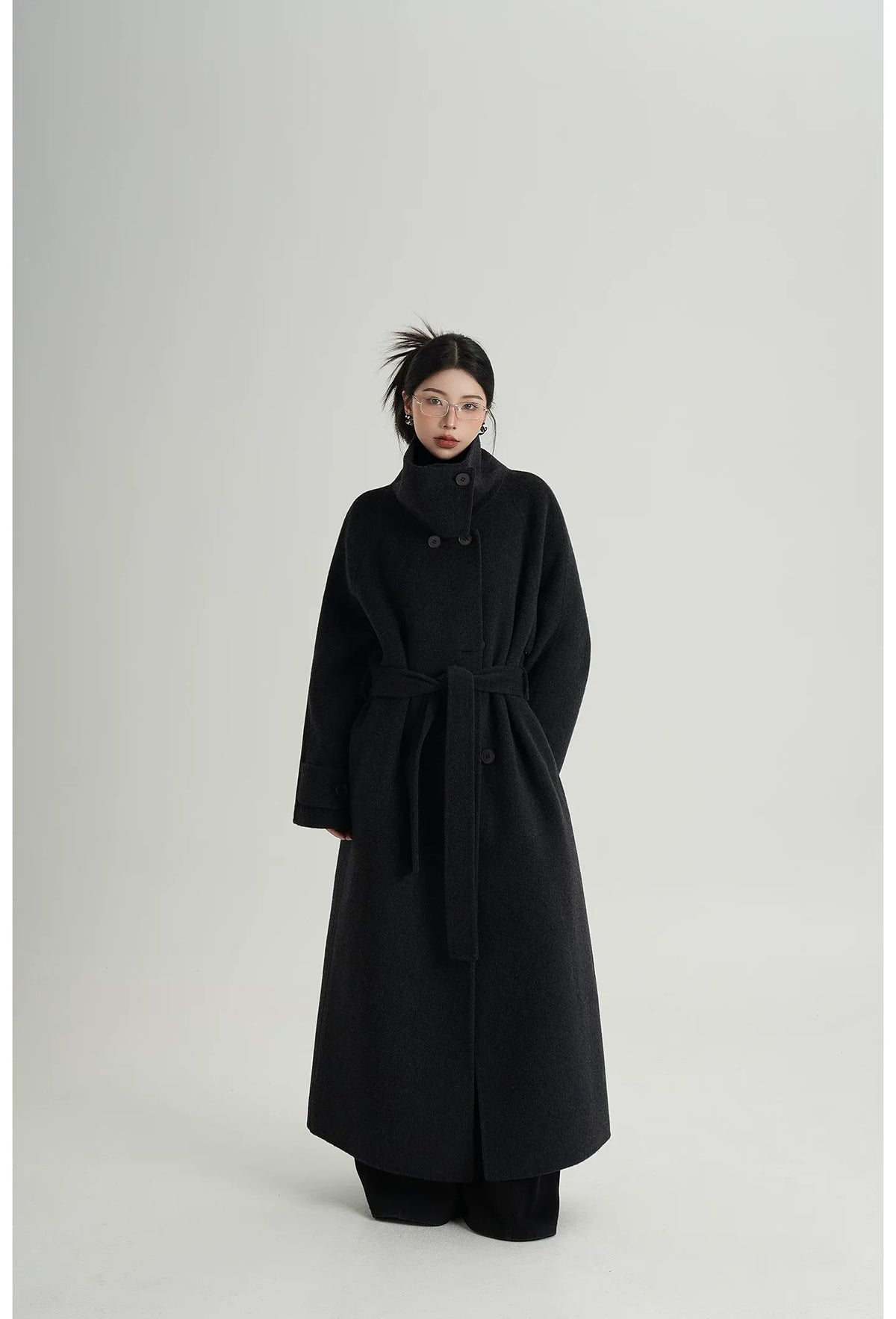 Hand-Sewn Longline Wool Coat