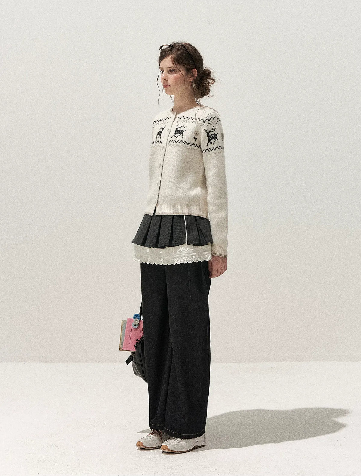 Fair Isle Cropped Cardigan