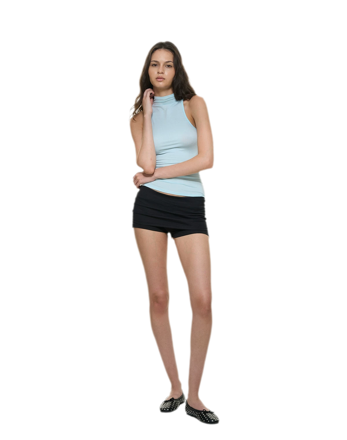 Knitted Semi-High Neck Vest