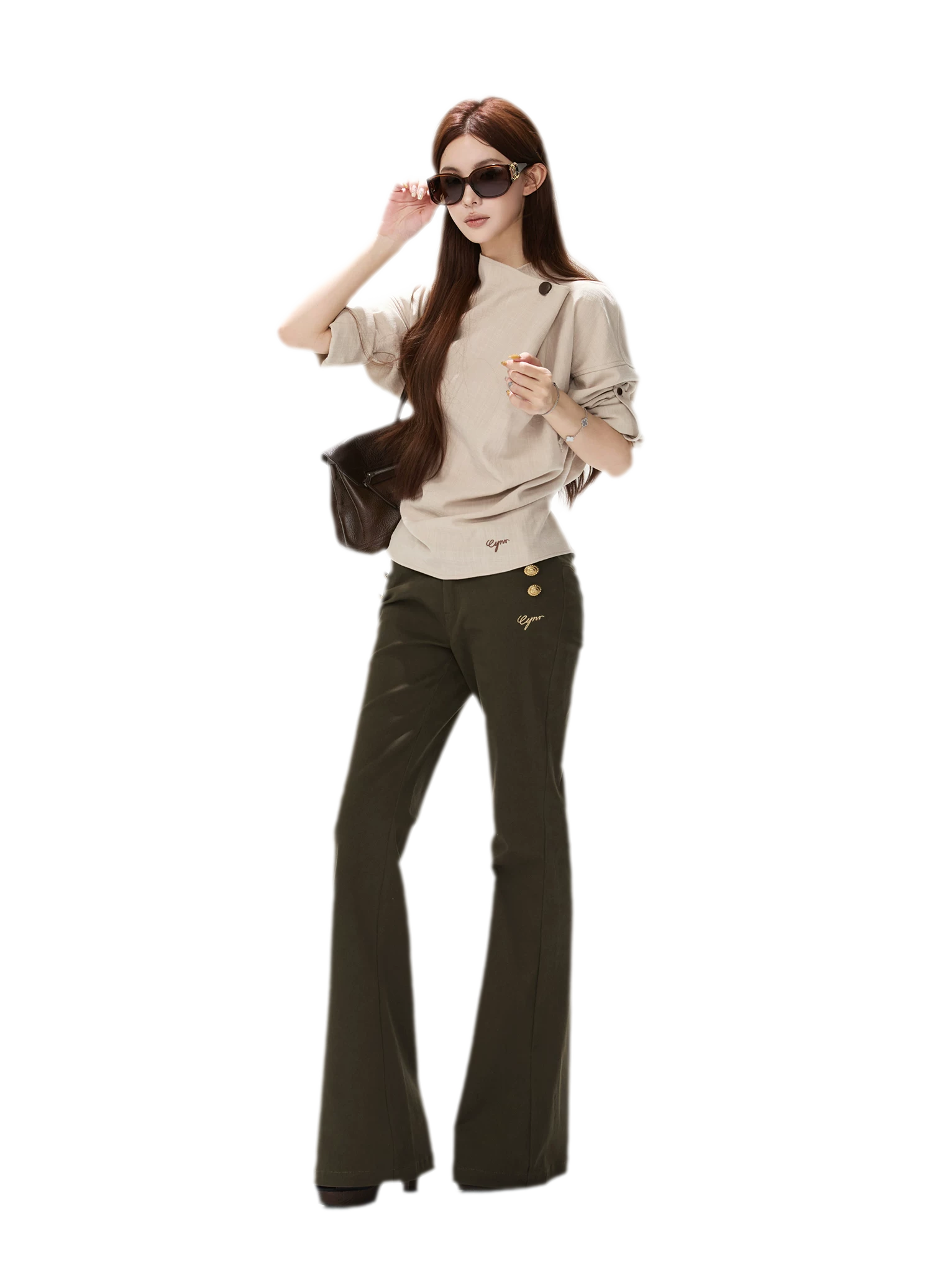 Textured Draped Oversized Shirt