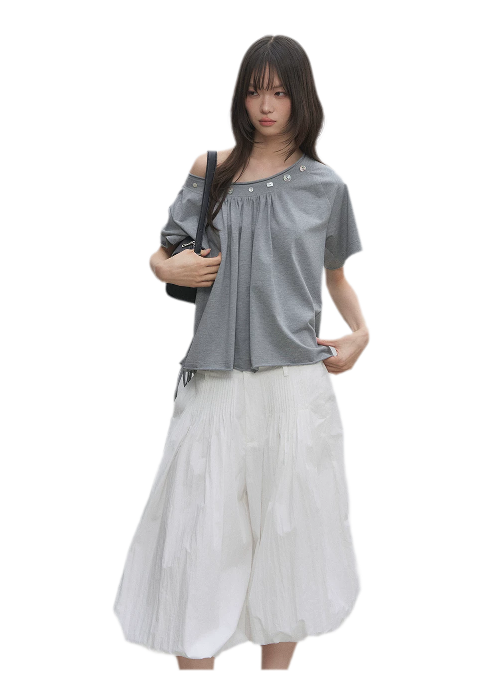 Modal Asymmetric Draped Top