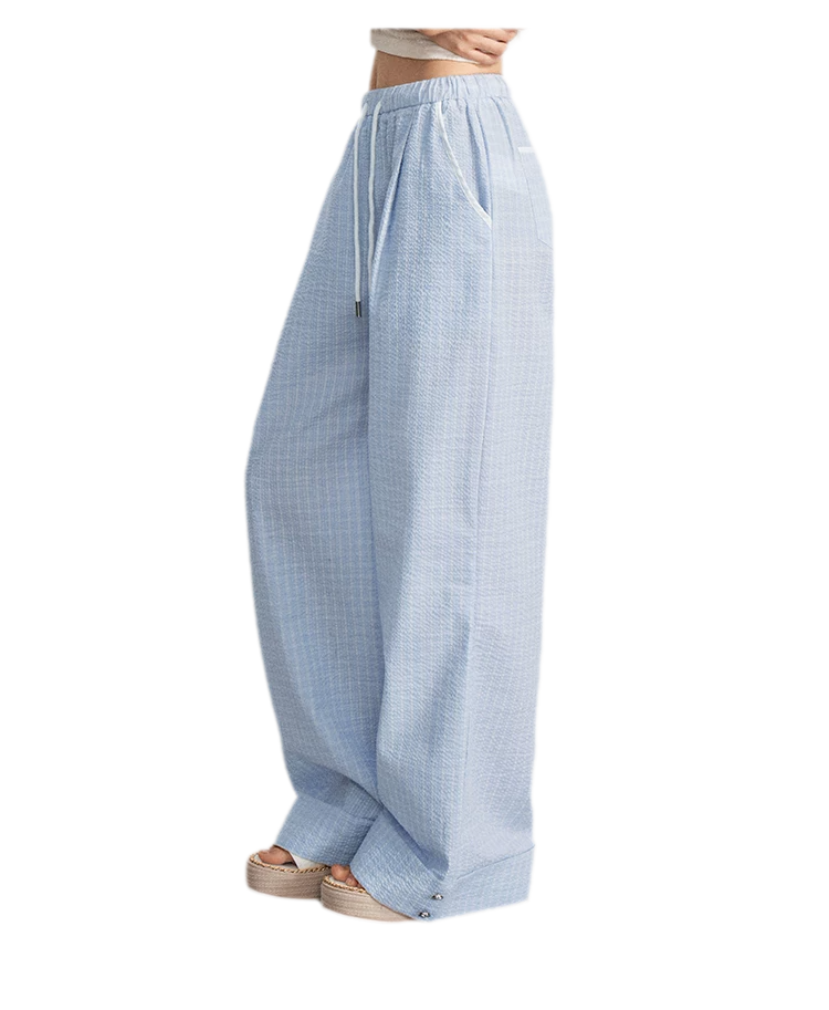 Plaid Wide-Leg Trousers