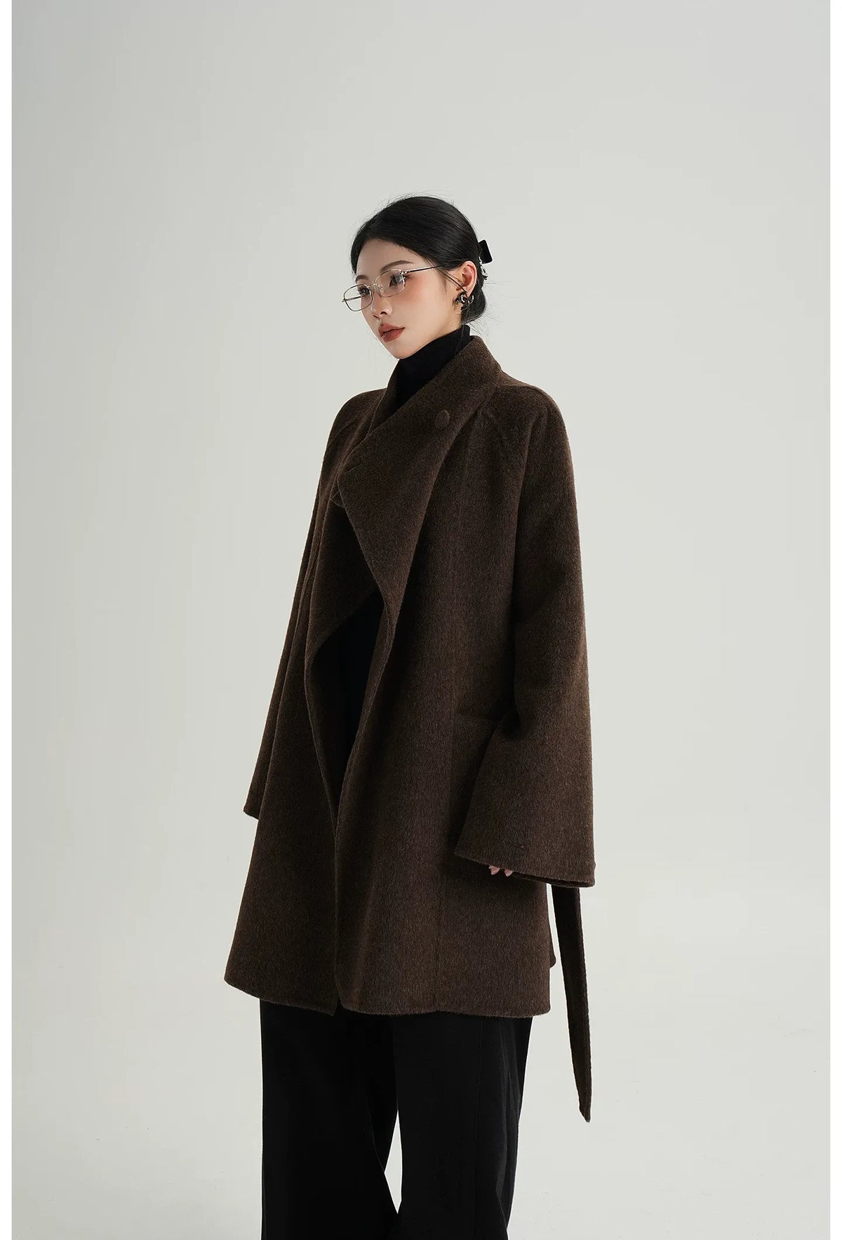 Hand-Sewn Belted Wool Coat
