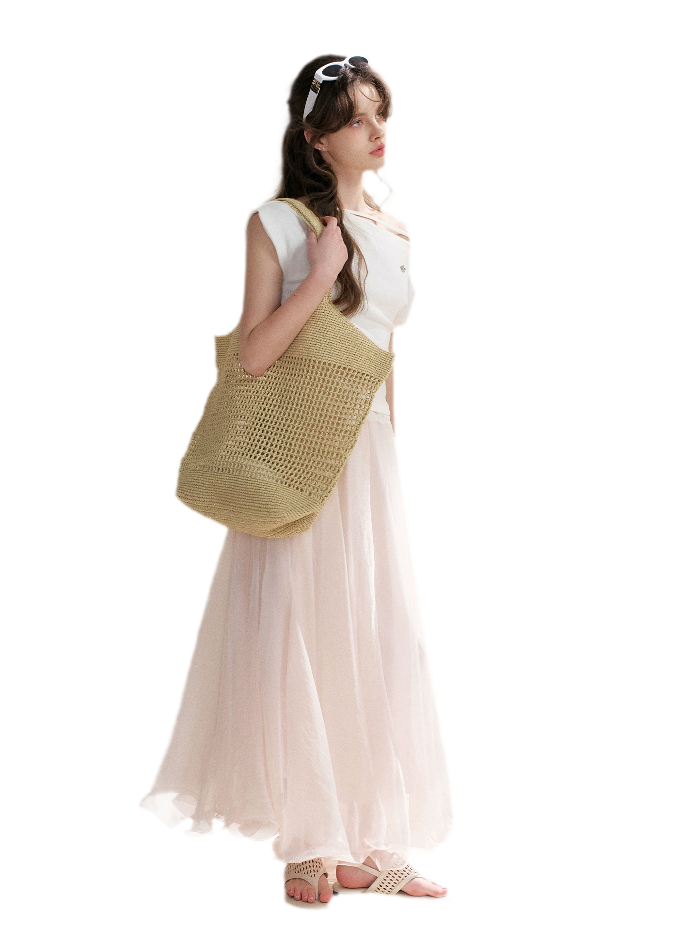 Sakura and Spring Stream A-Line Skirt