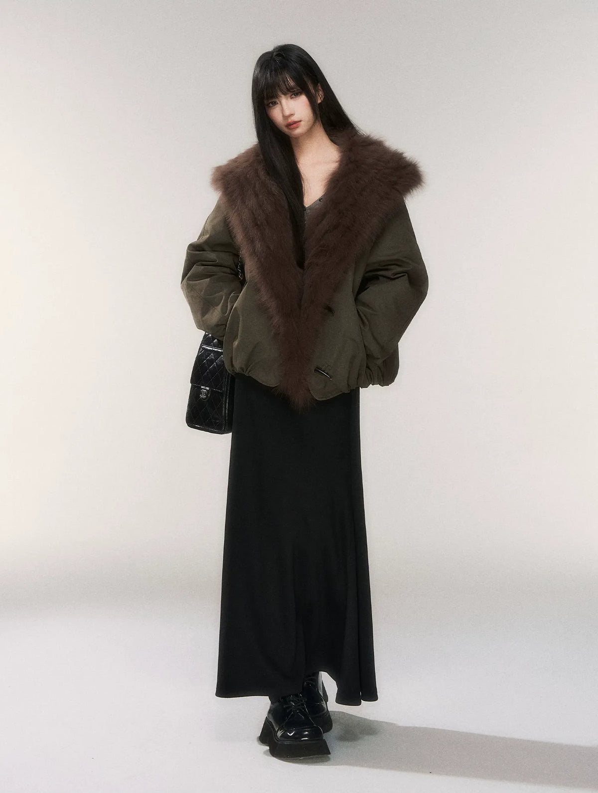 Goose Down Fox Fur Jacket
