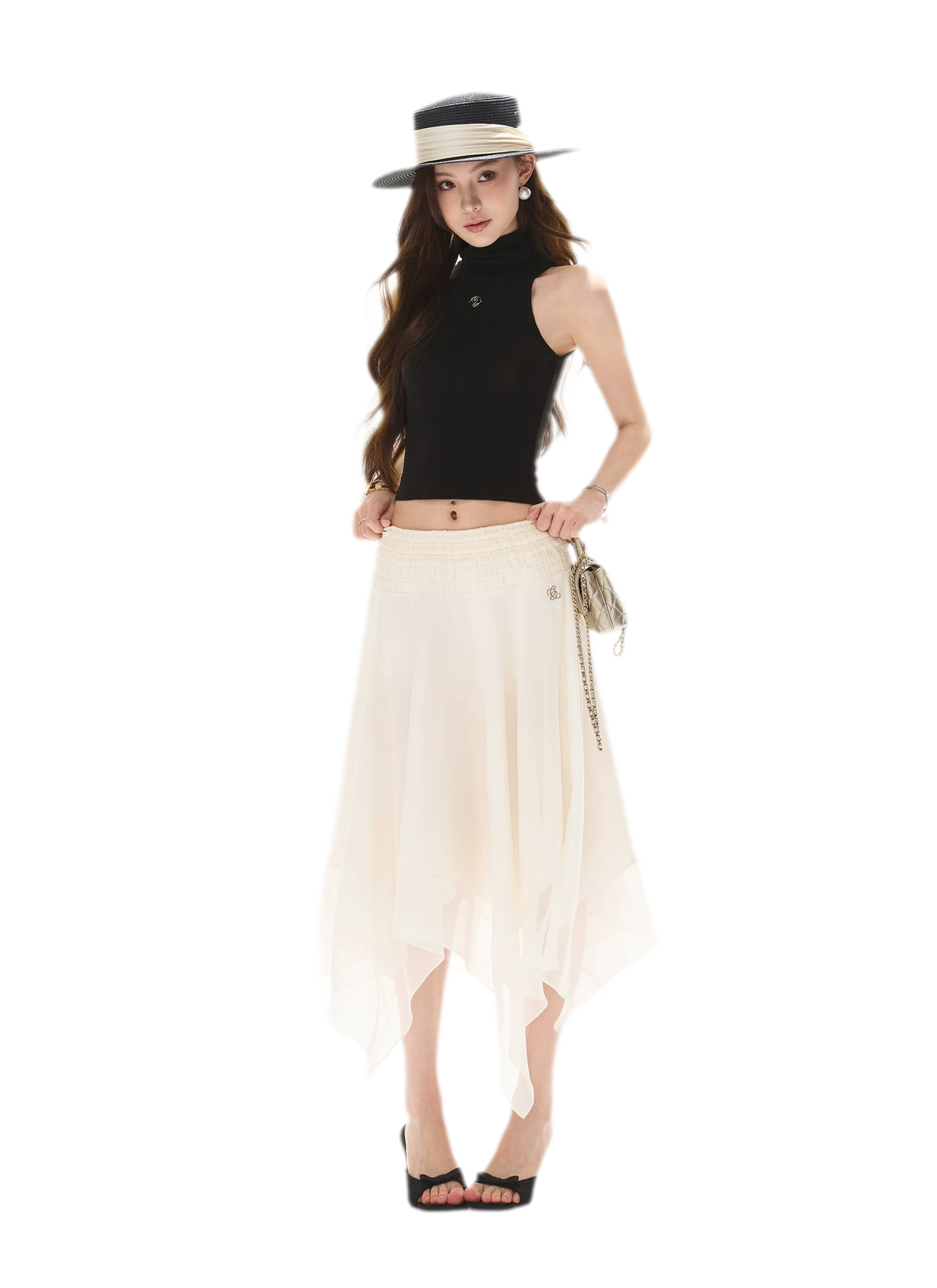 Cutout High Neck Tank
