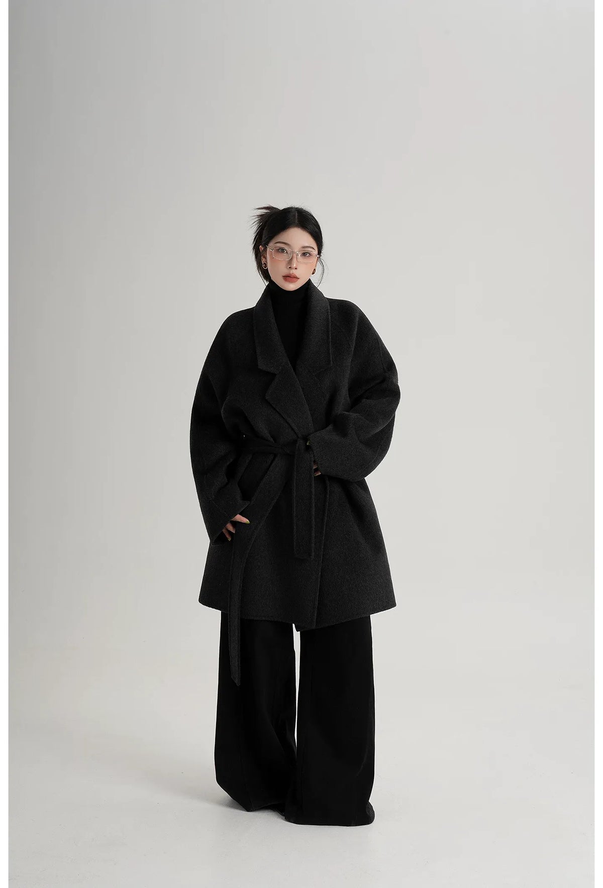 Hand-Sewn Belted Wool Coat