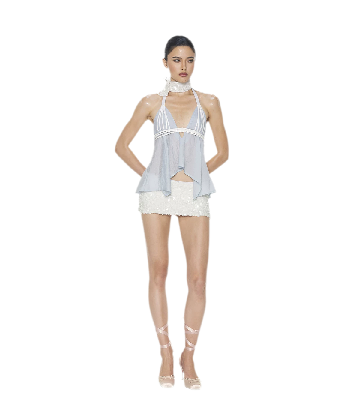 V-Neck Halter Top
