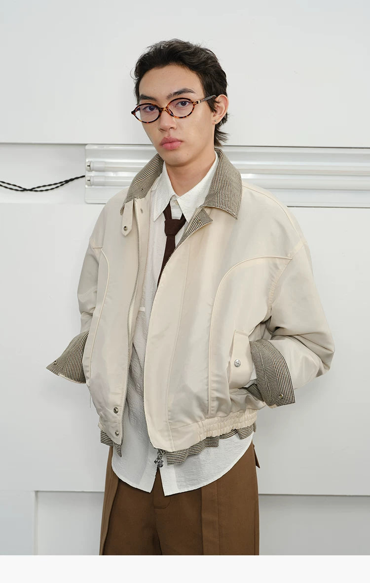 Vintage Houndstooth Harrington Jacket