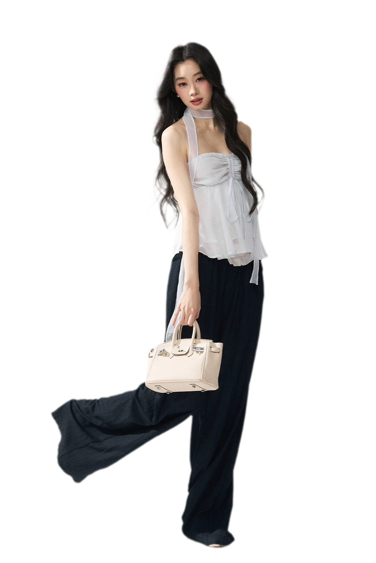 Halter Ruched Bustier Top