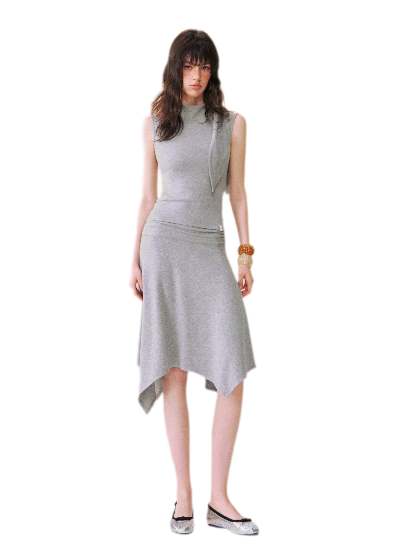 Draped Tie Top & Skirt Set