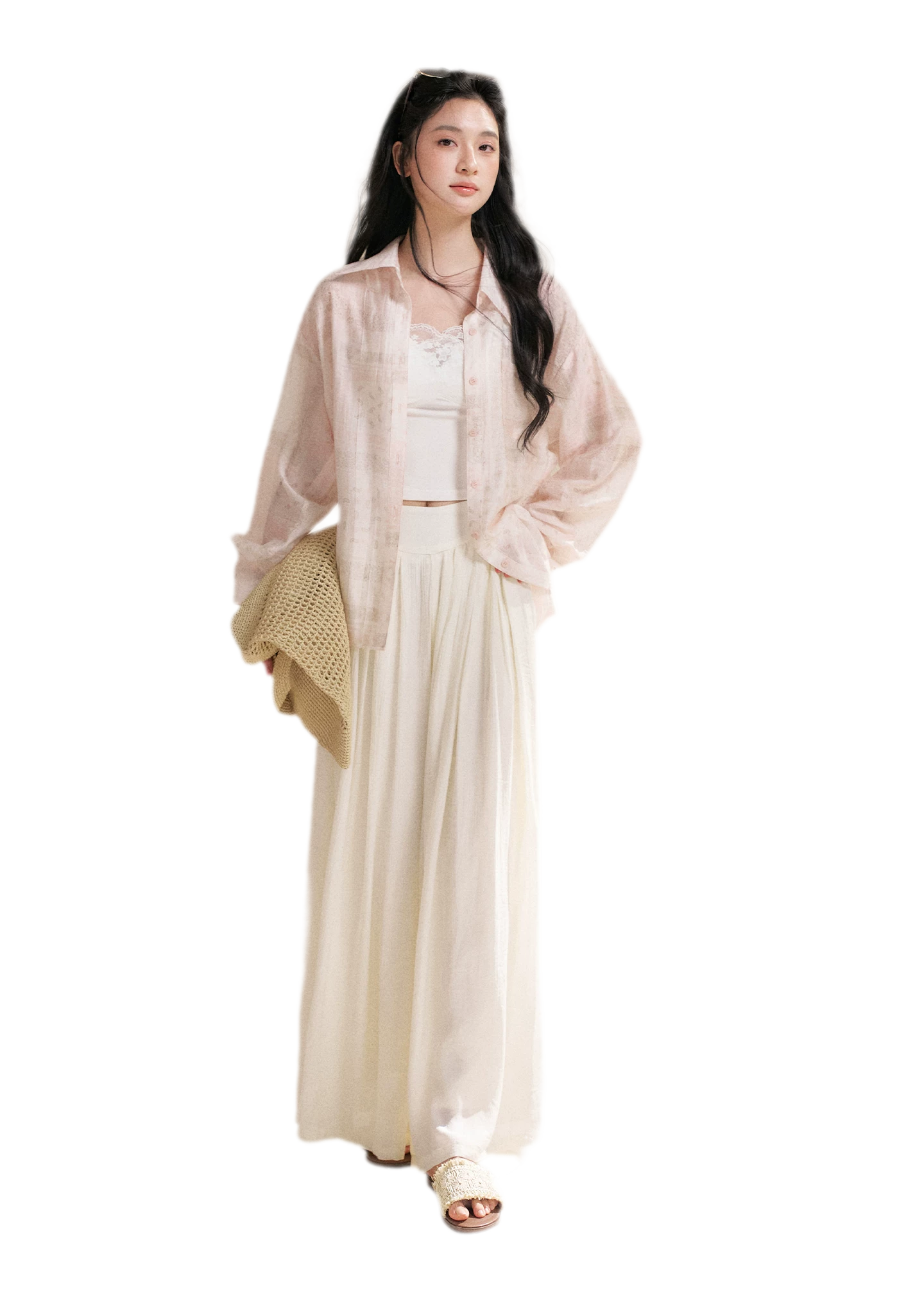 Pleated Wide-Leg Pants