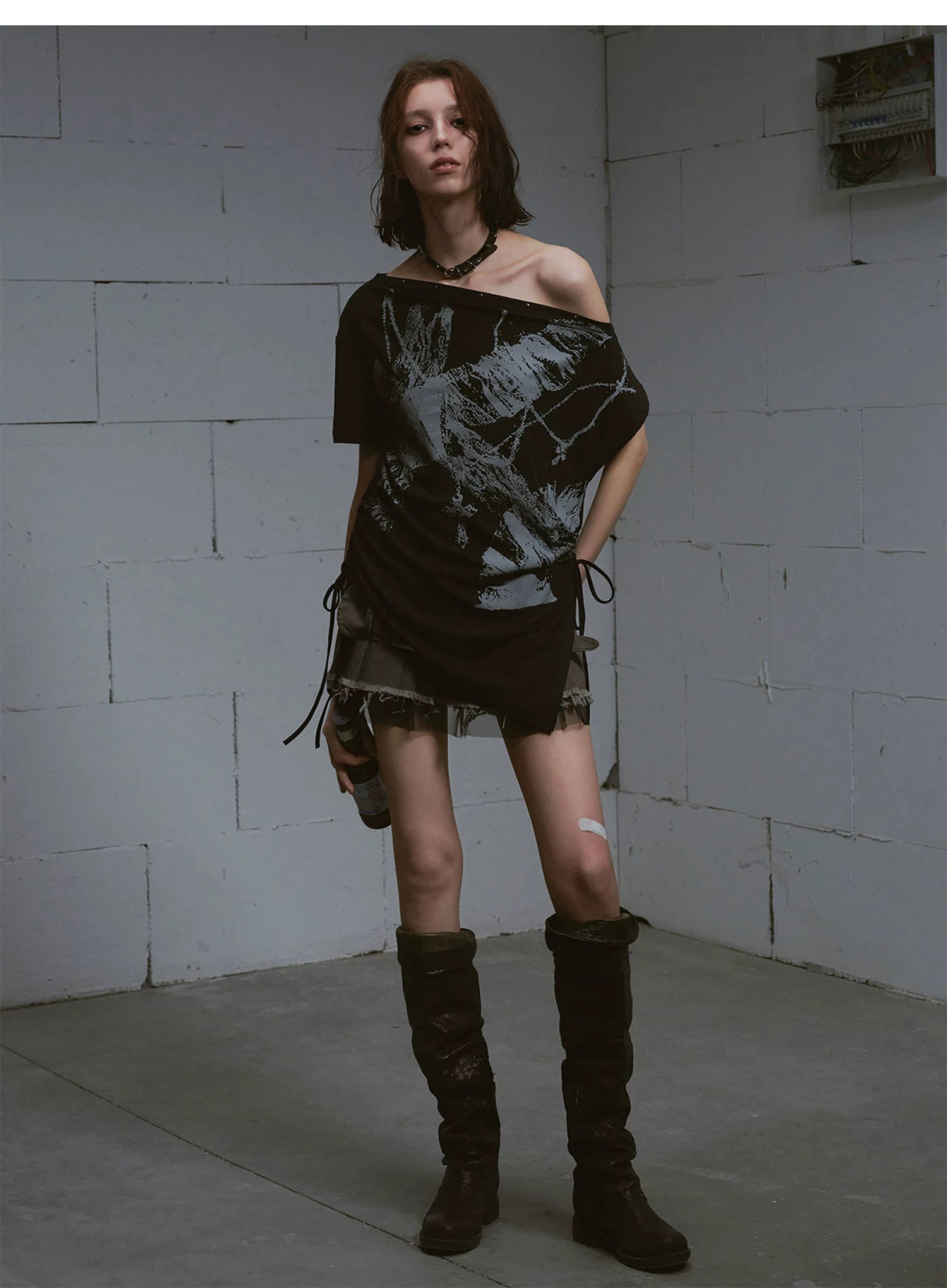 Distressed Punk Shoulder Tee