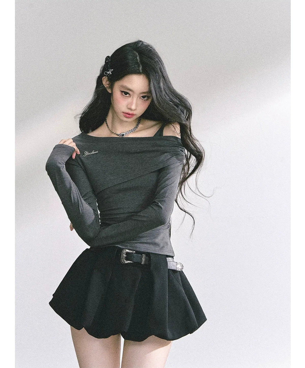Lace Cutout Shoulder Tee