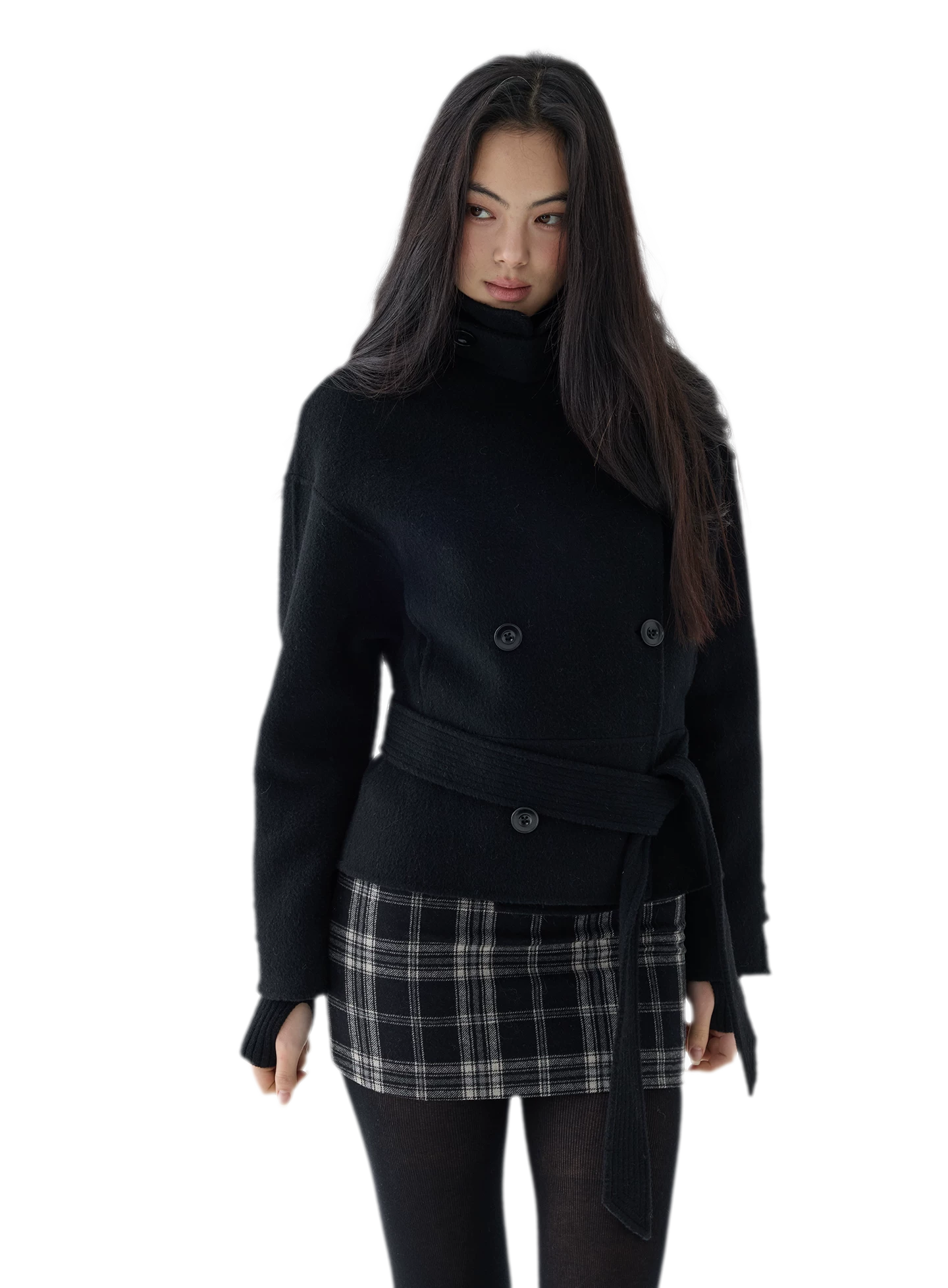 Double-Faced Wool Short Coat