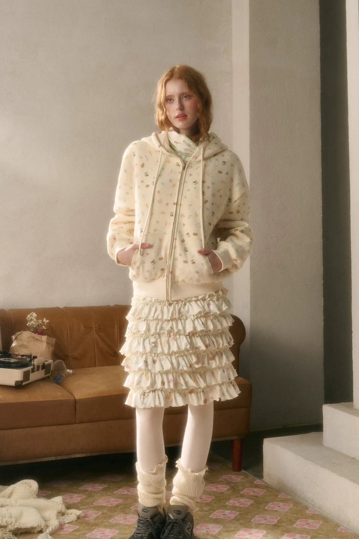 Printed Layered Cake Skirt