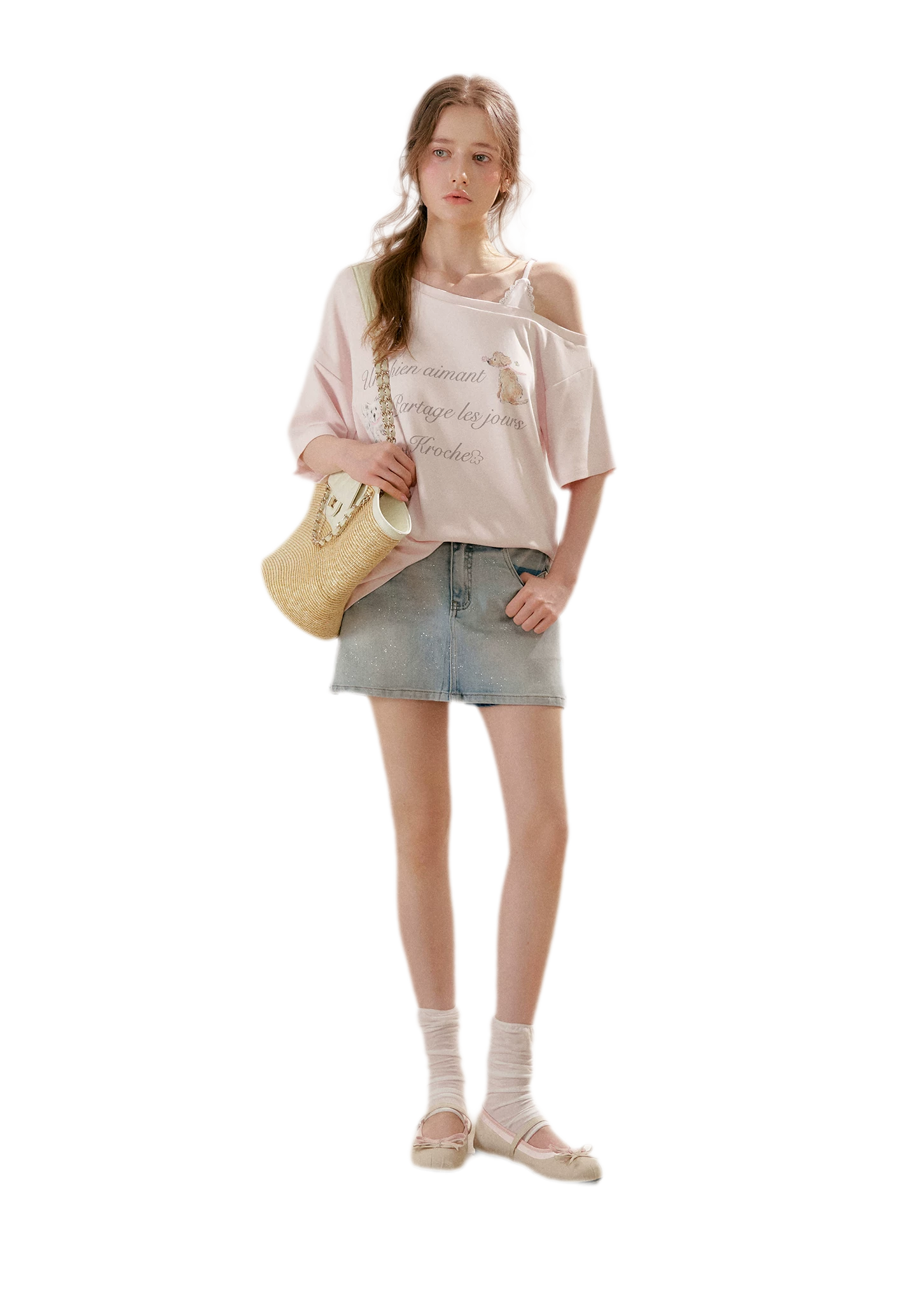 Lace Off-Shoulder Tee
