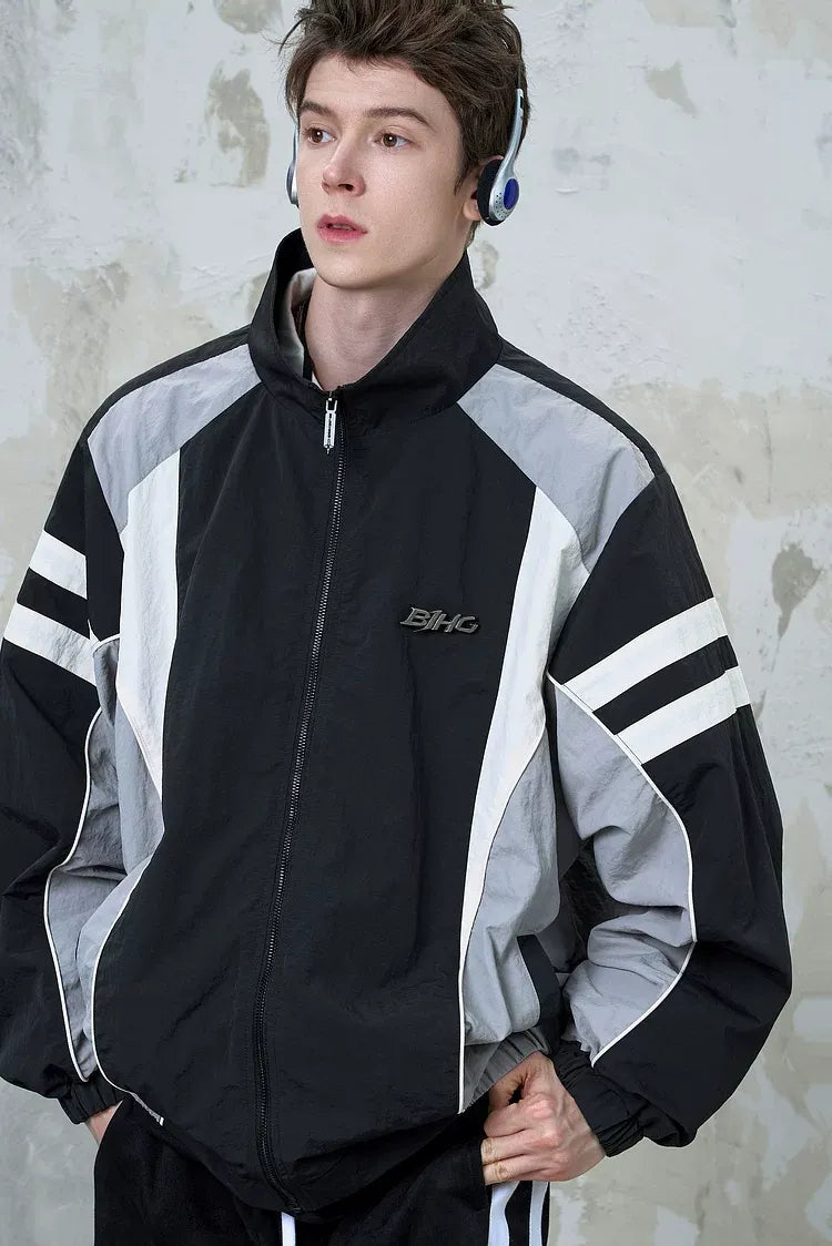 Taslon 컬러 블록 재킷