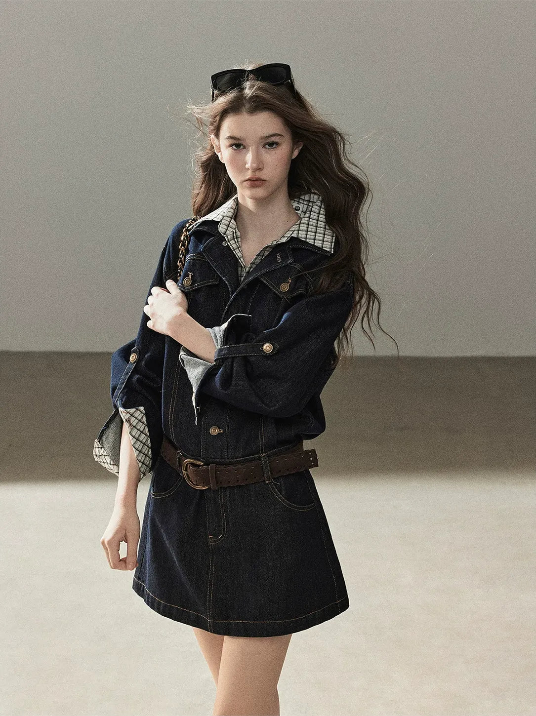 Stonewashed Denim Shirt Dress