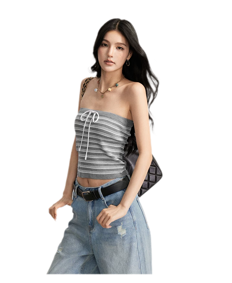 Striped Knit Bustier