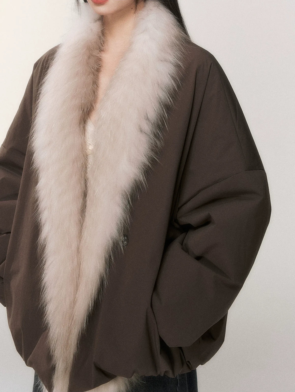 Fox Fur Goose Down Coat