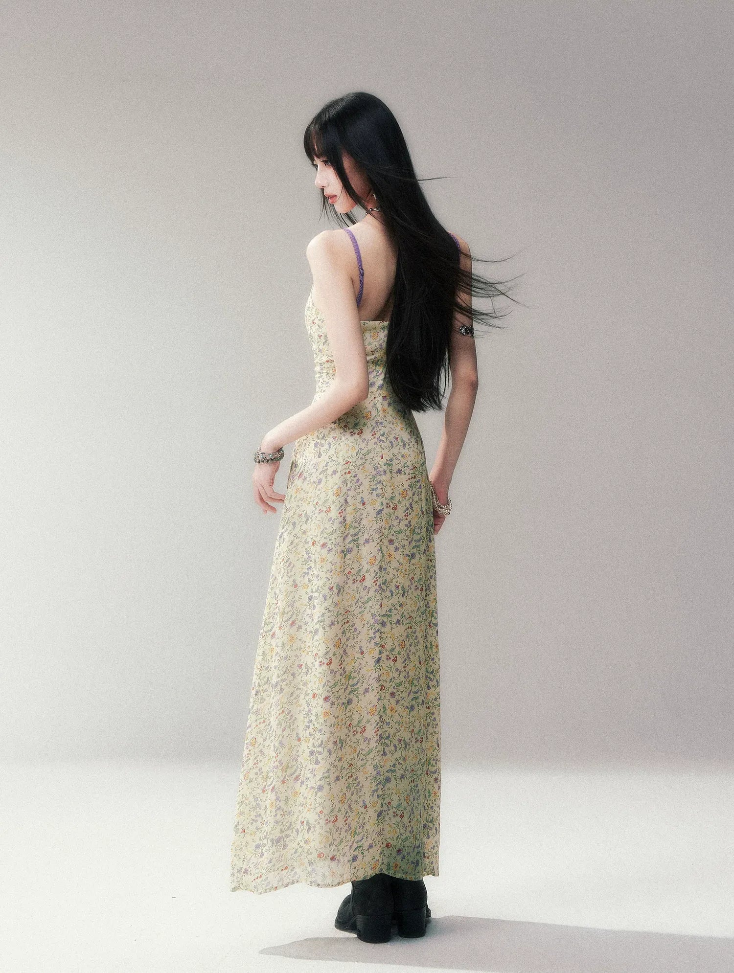 Iris Print Viscose Maxi