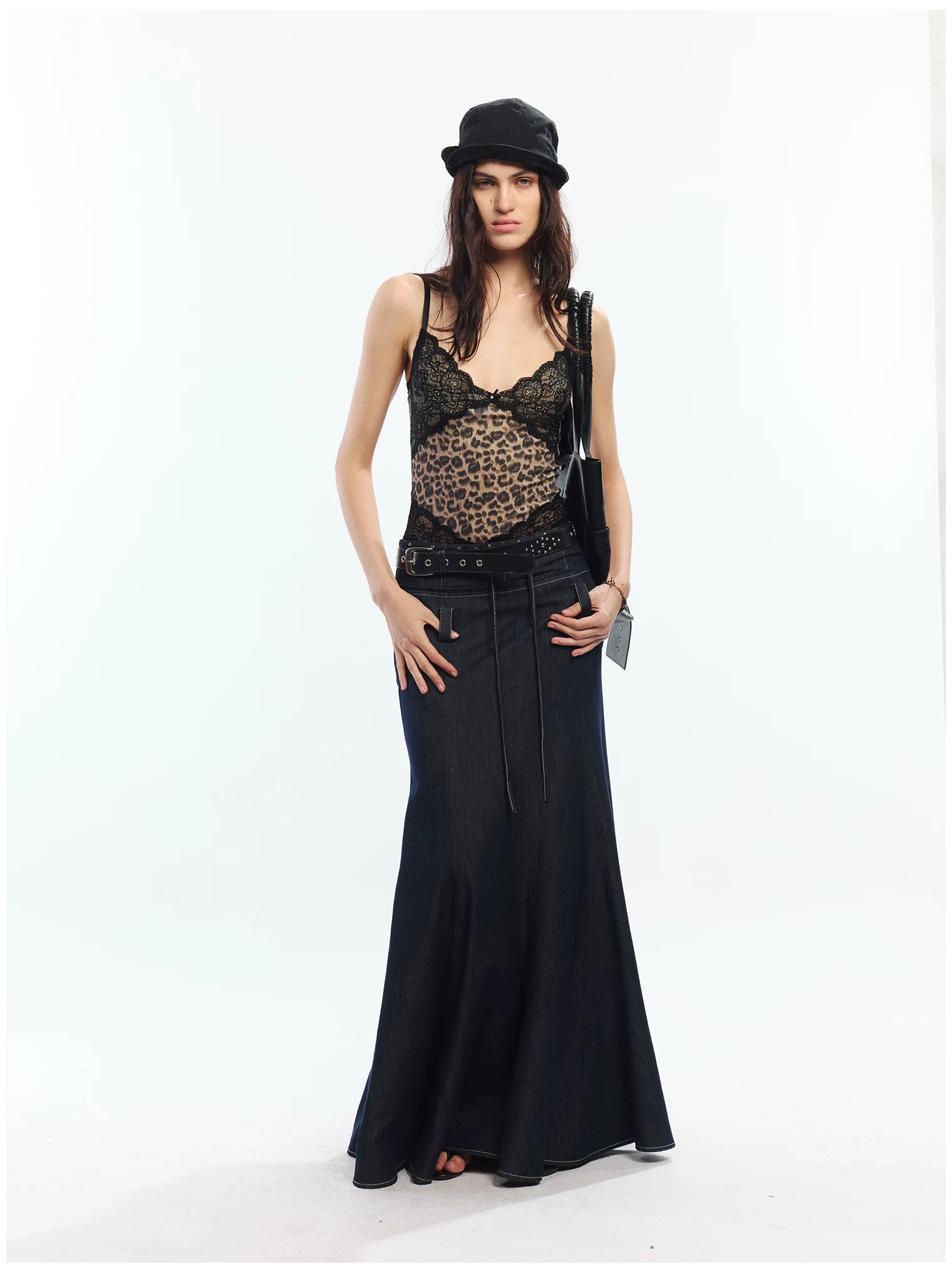 Vintage Rose Leopard Print Lace Camisole