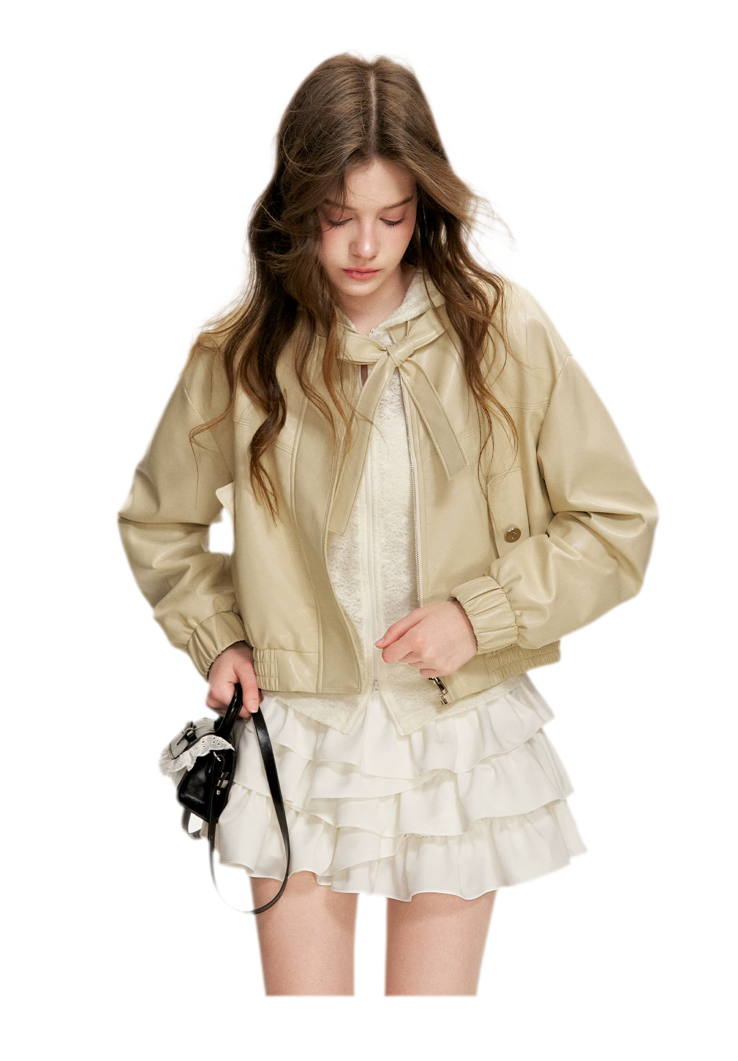 Irregular Cloud White A-line Skirt