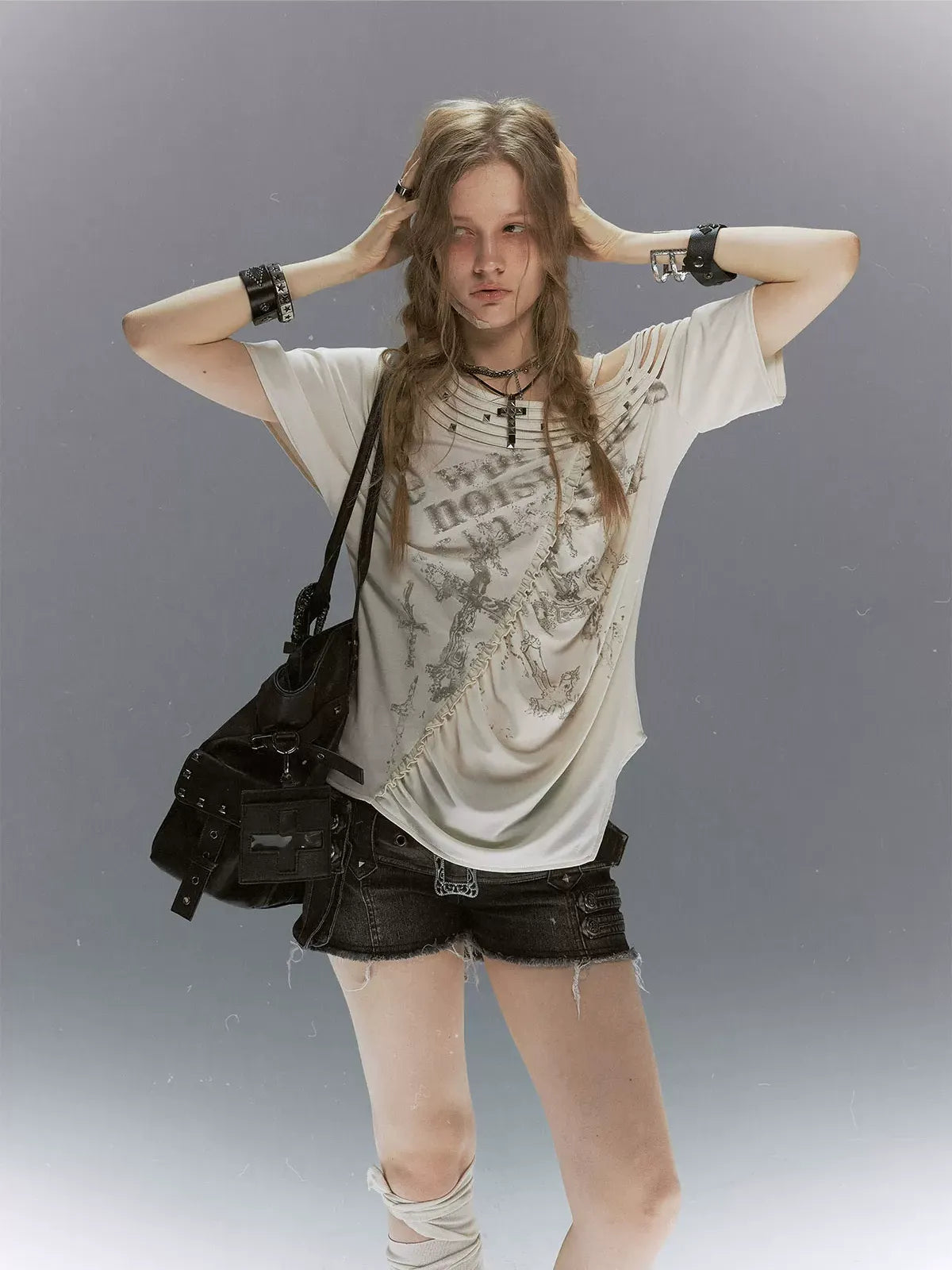 Punk Tencel Studded Tee