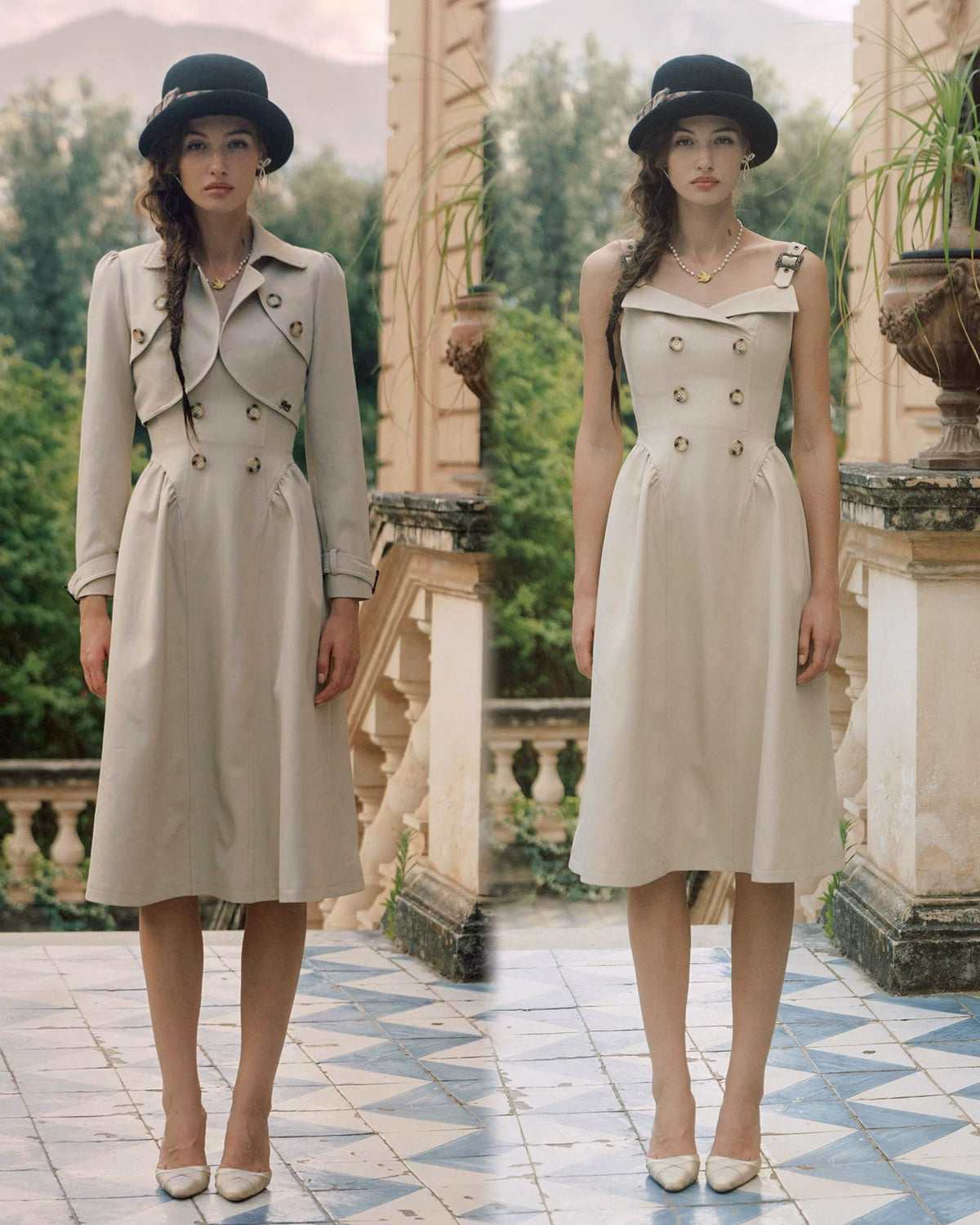 Structured Vintage Jacket Dress Set
