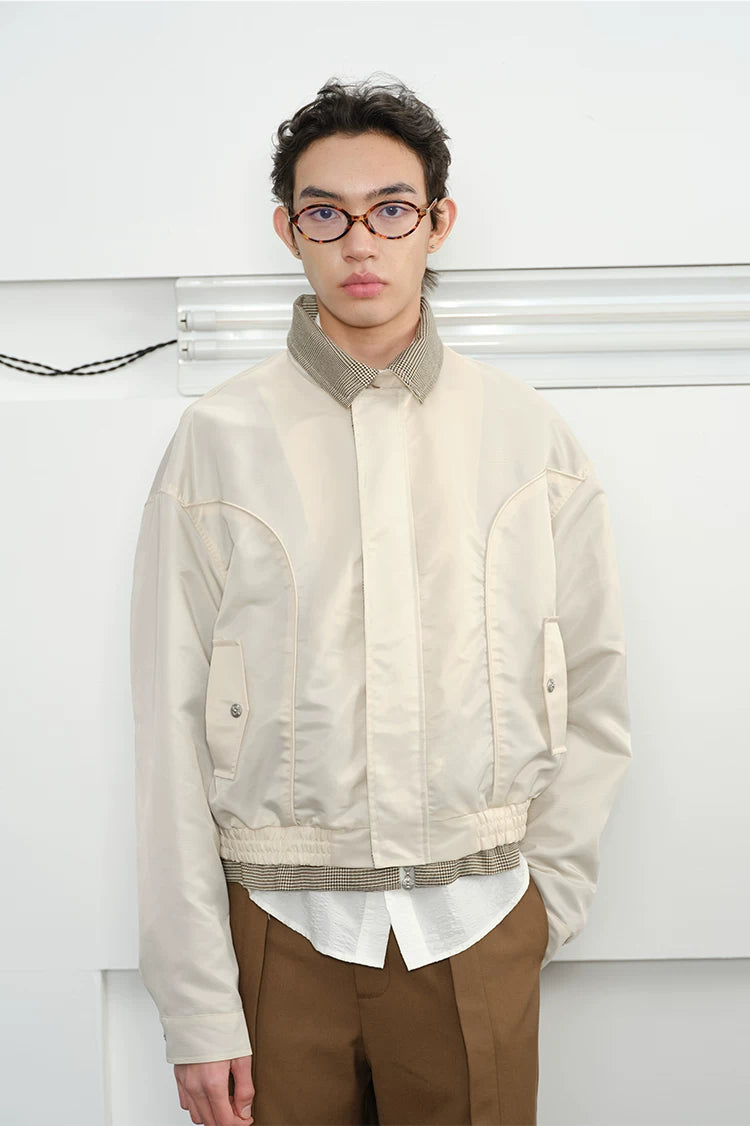 Vintage Houndstooth Harrington Jacket