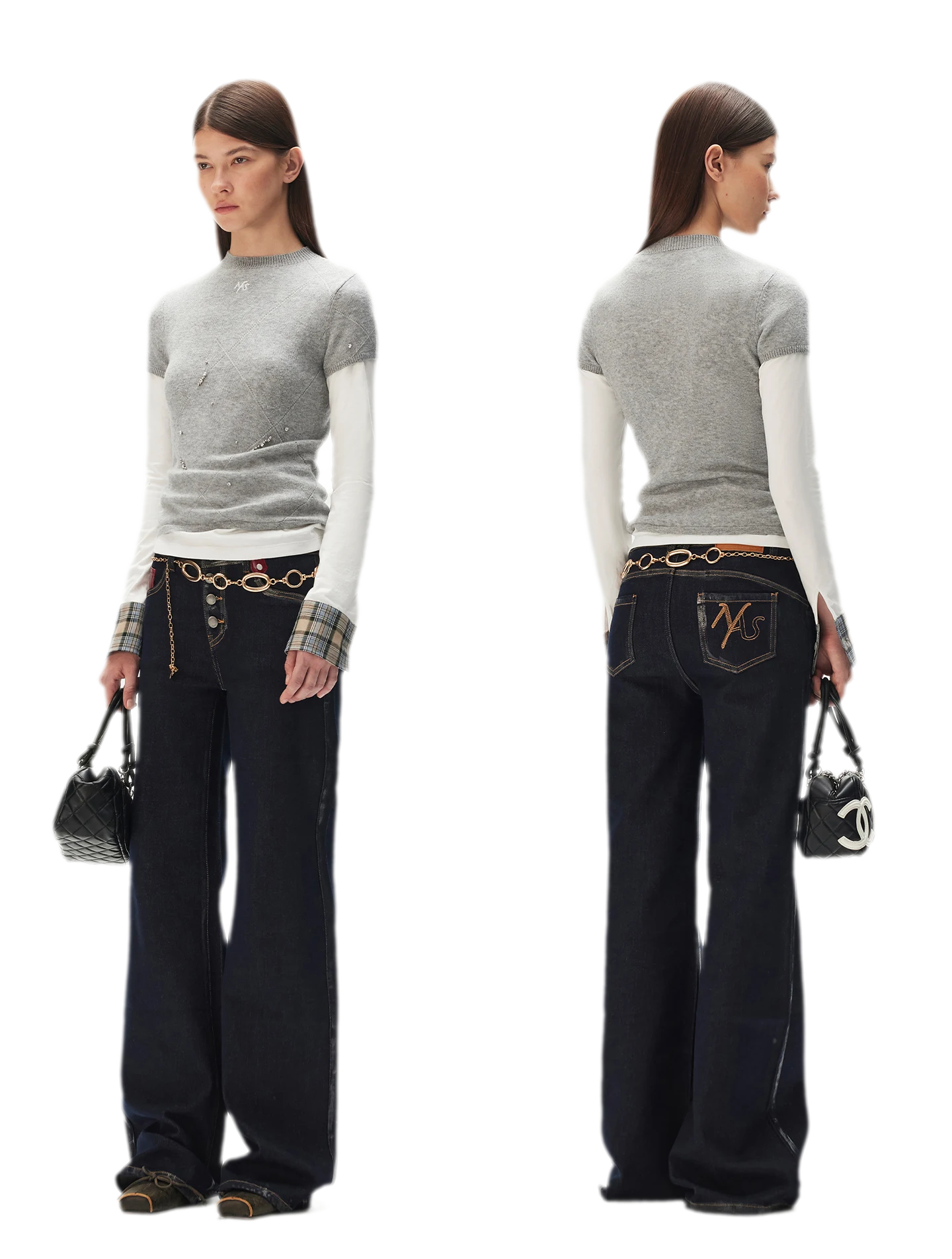 Washed Straight-Leg Jeans