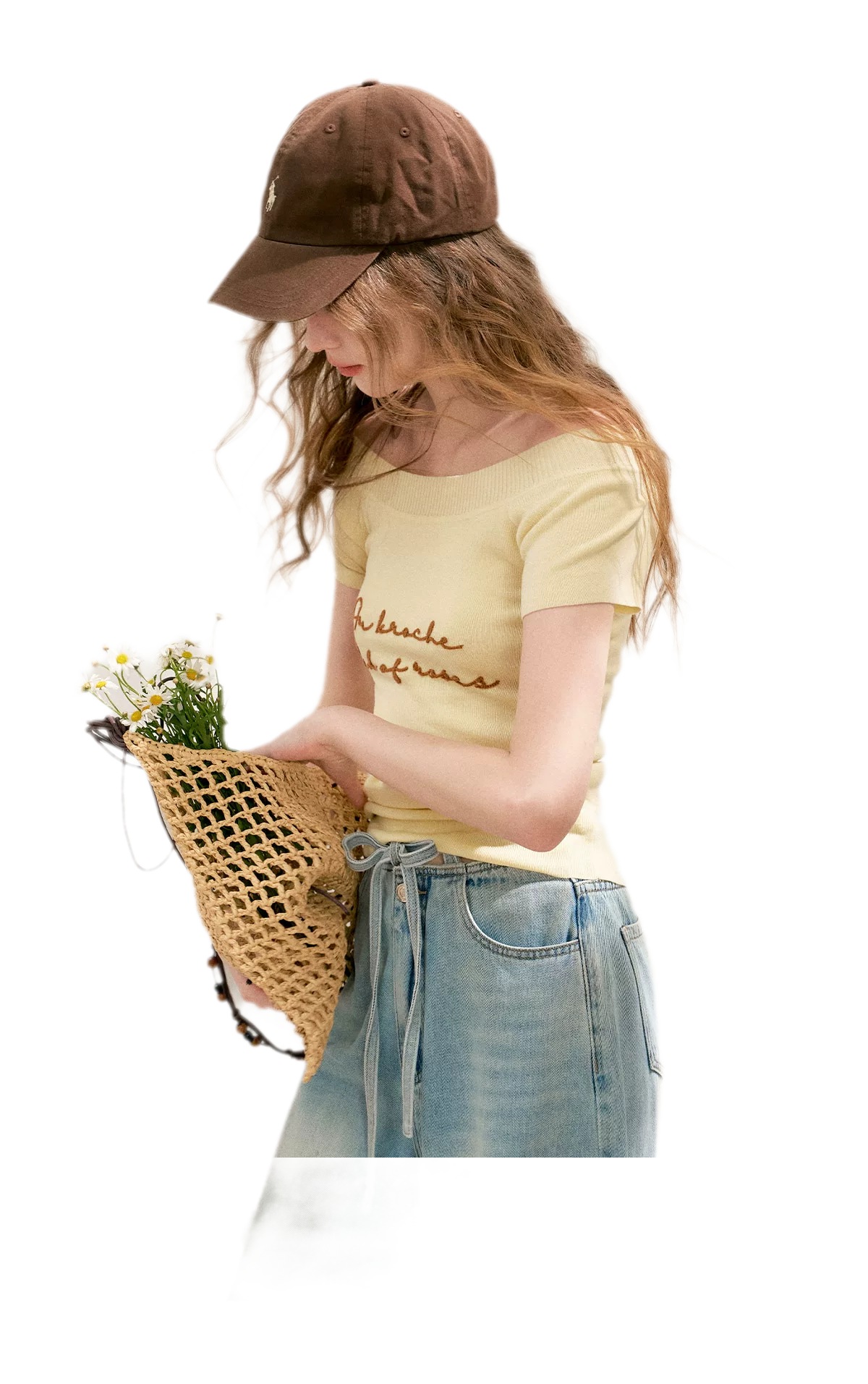 Lyocell Embroidered Knit Tee