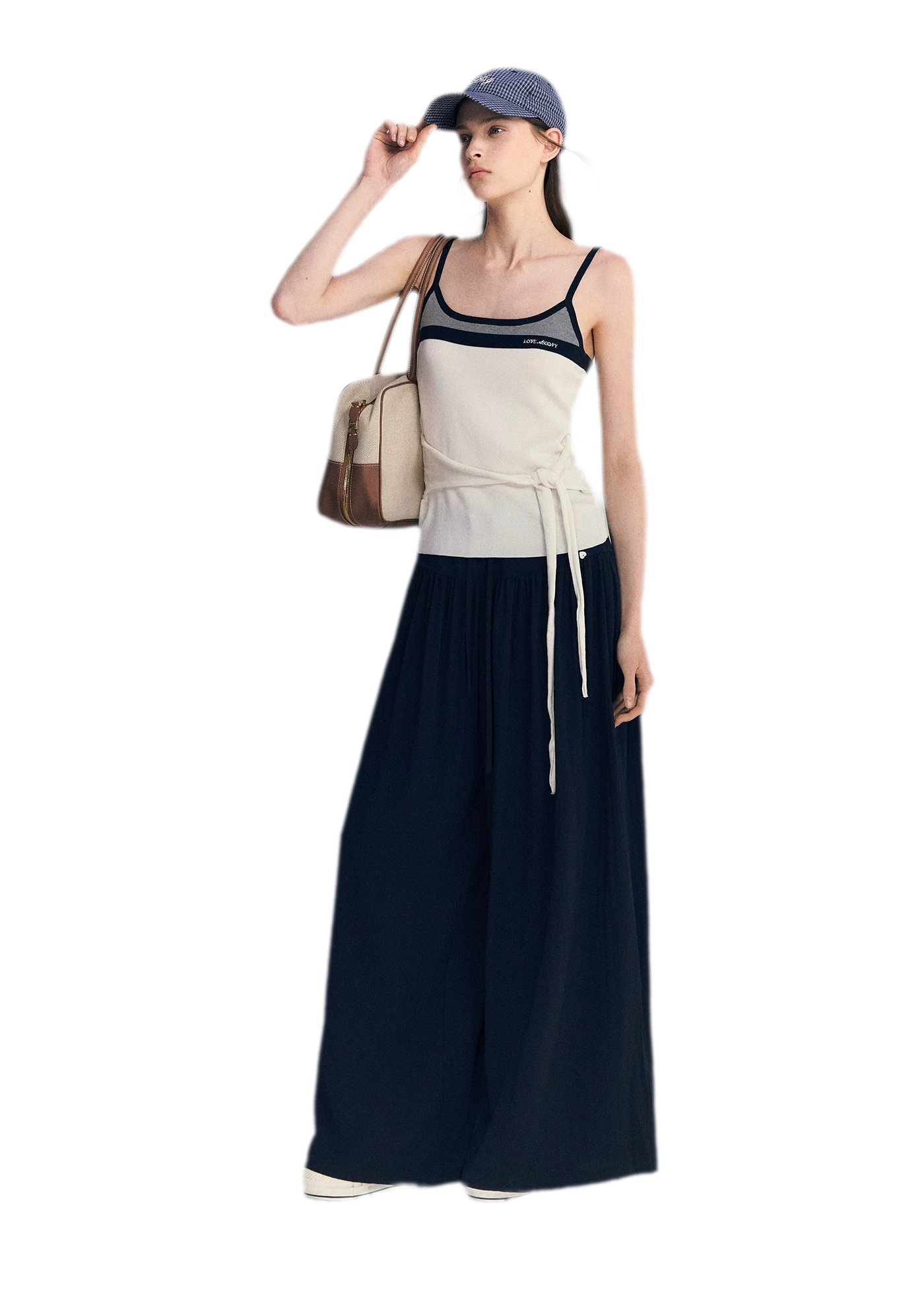 Lyocell Contrast Tie Cami