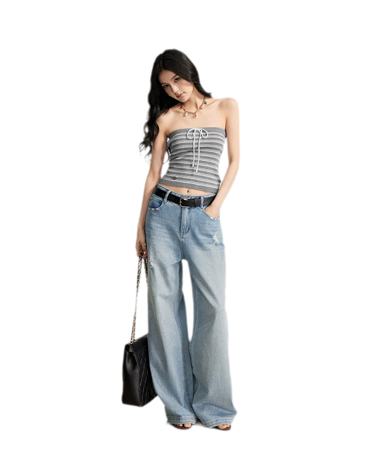 Striped Knit Bustier