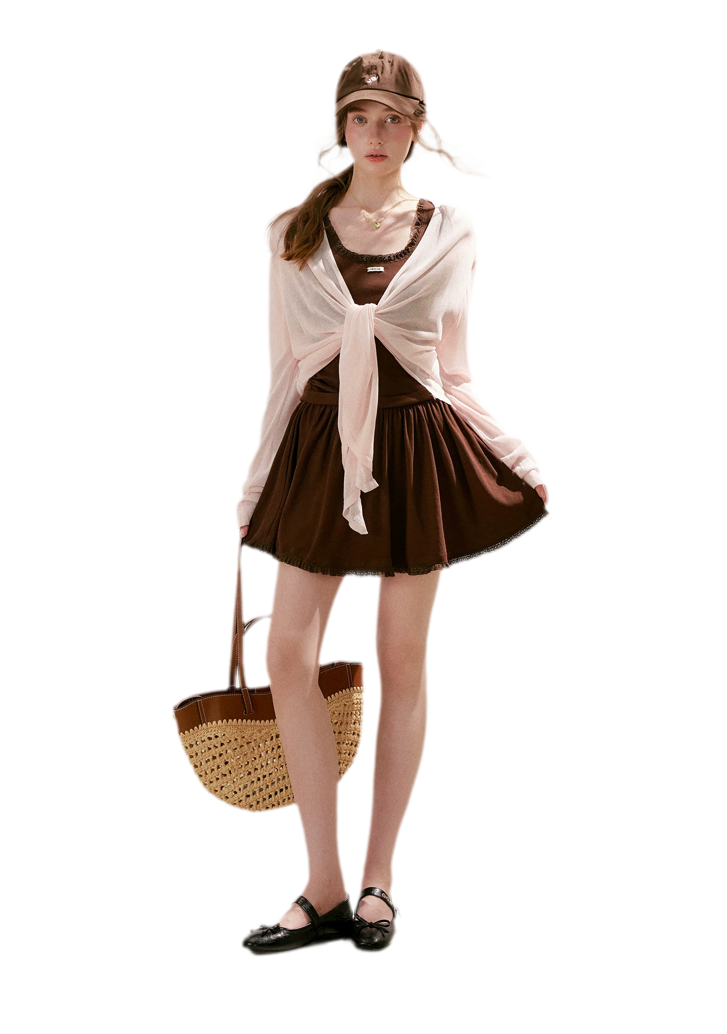 Airy Layered Short Knit Cardigan
