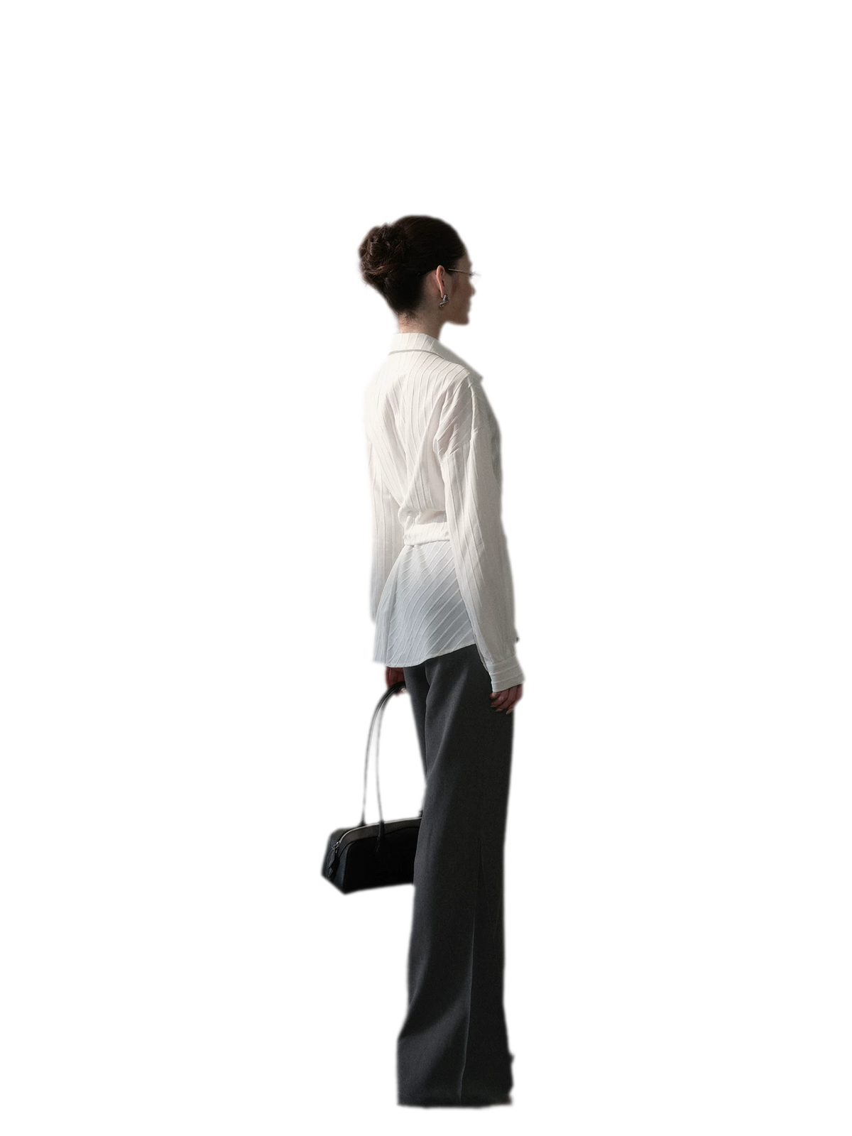 Vertical Striped Tie-Waist Shirt