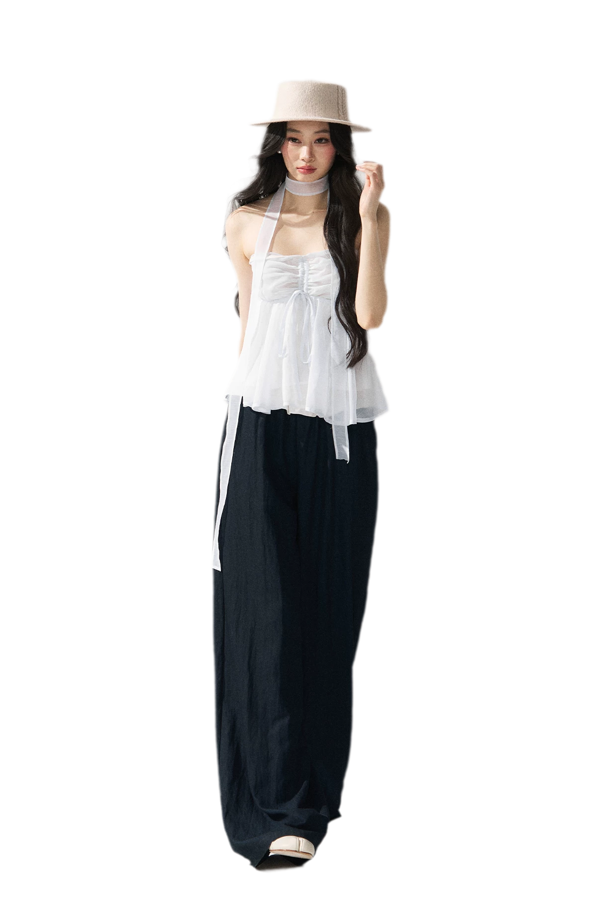 Halter Ruched Bustier Top