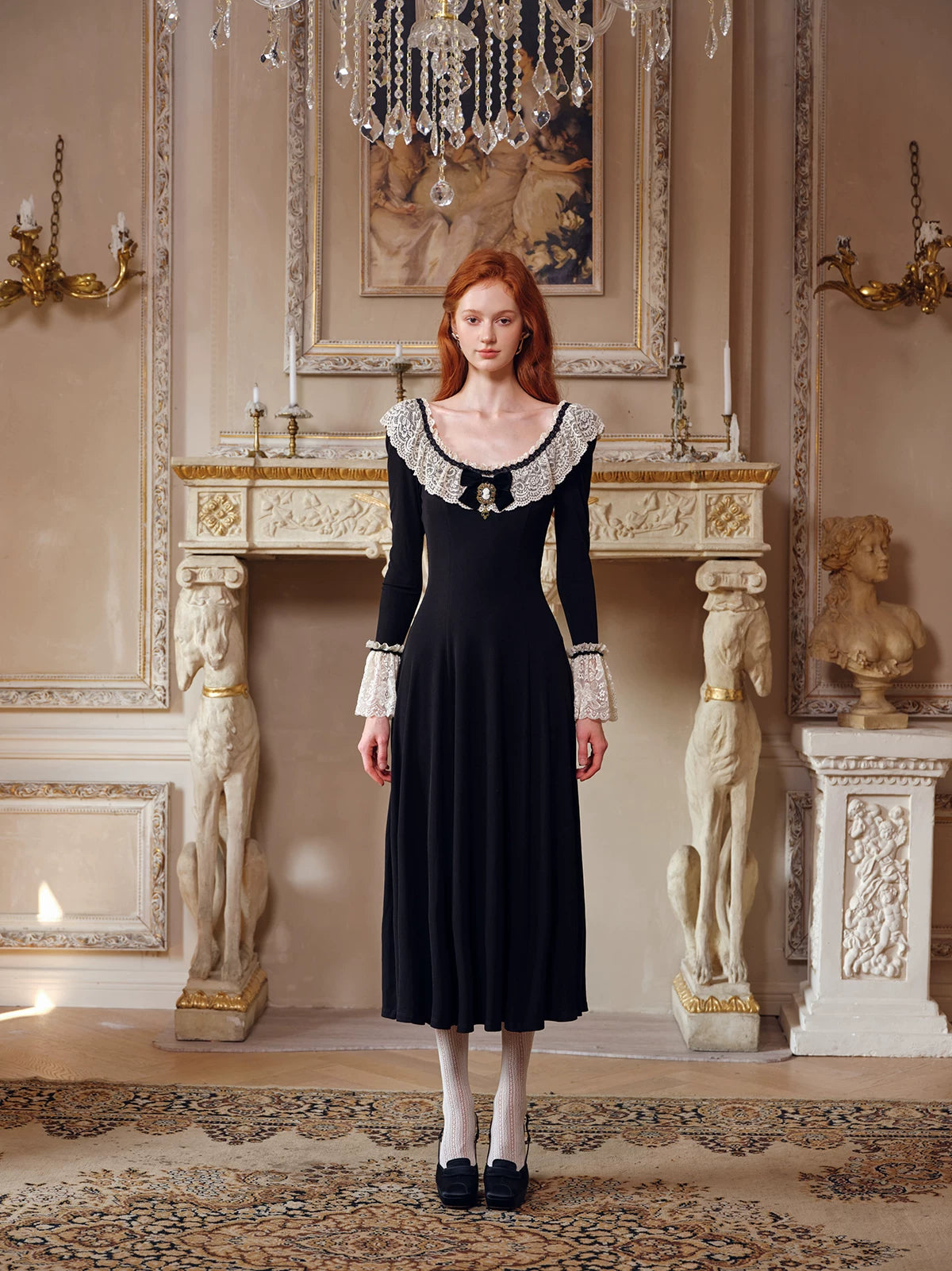 Knit Lace Fitted Dress