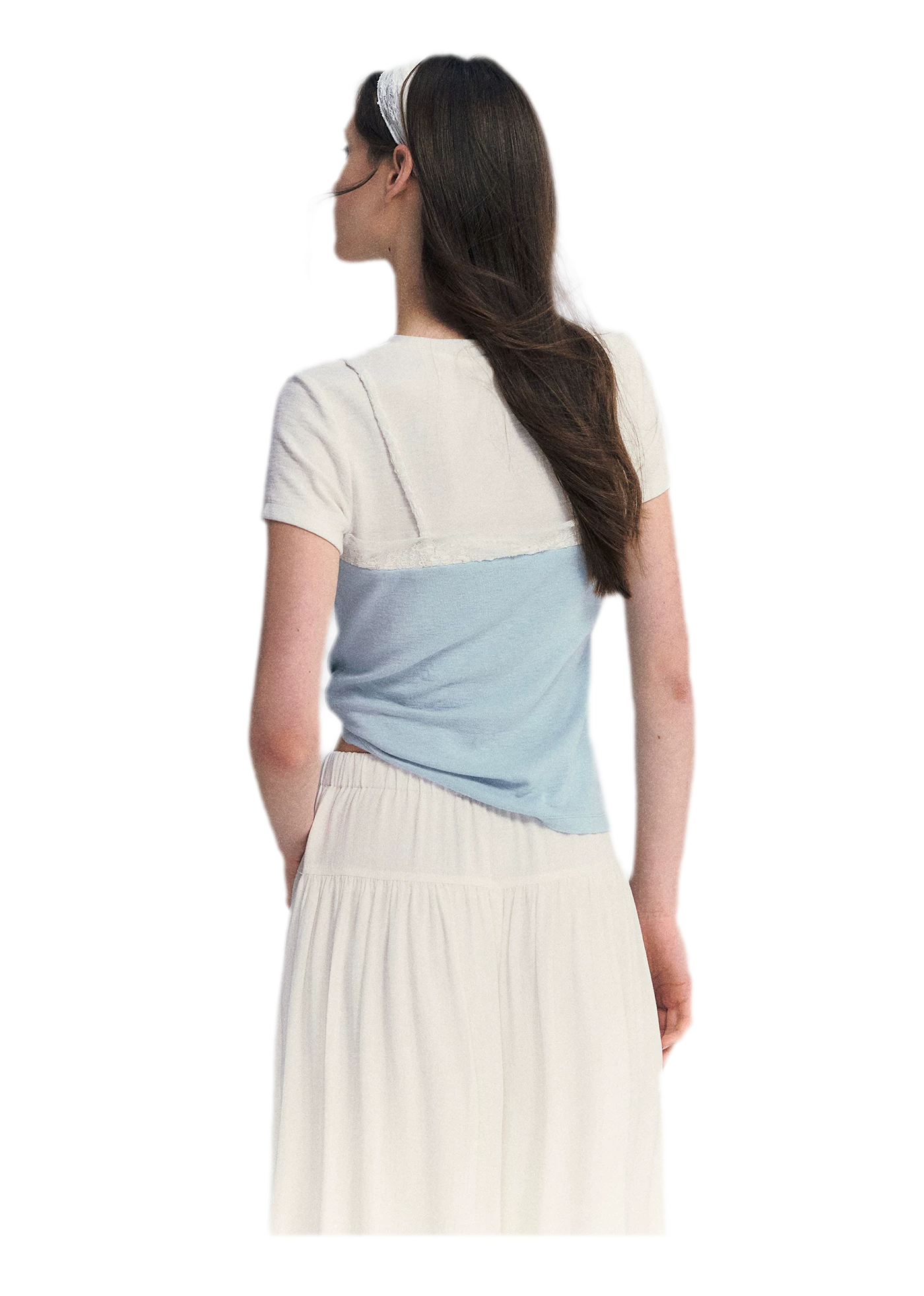 Lace Trim Layered Tee
