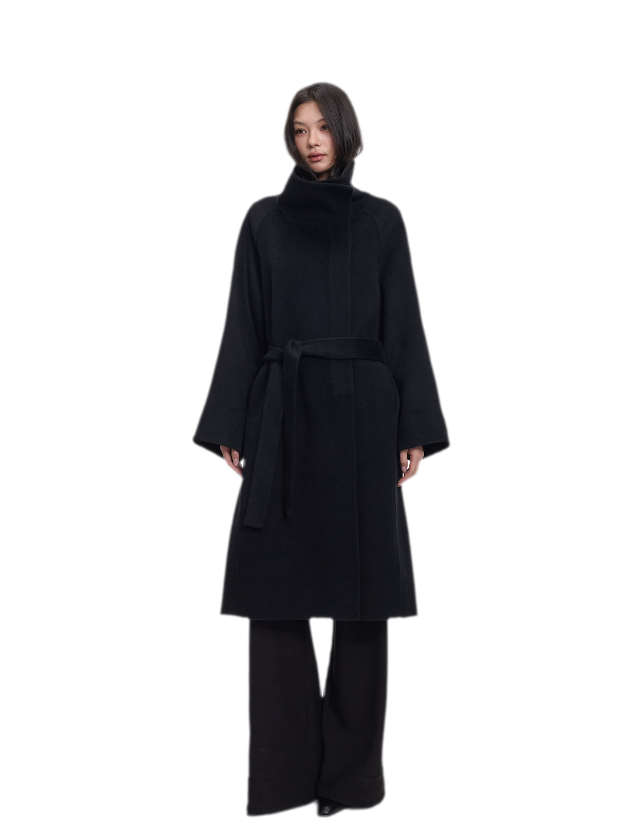 Double-Faced Wool Belted Coat